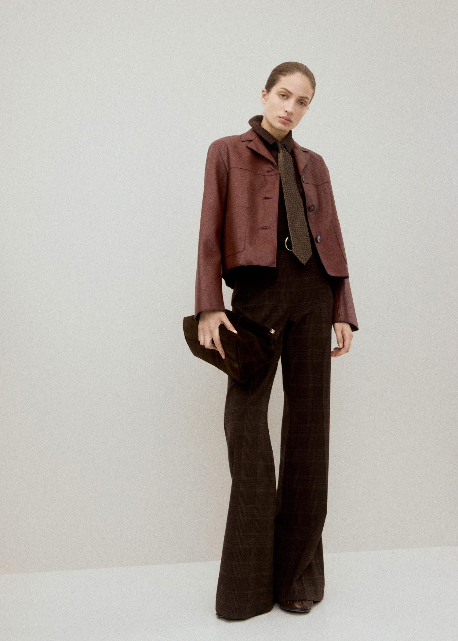 Faux Leather Jacket With Pockets