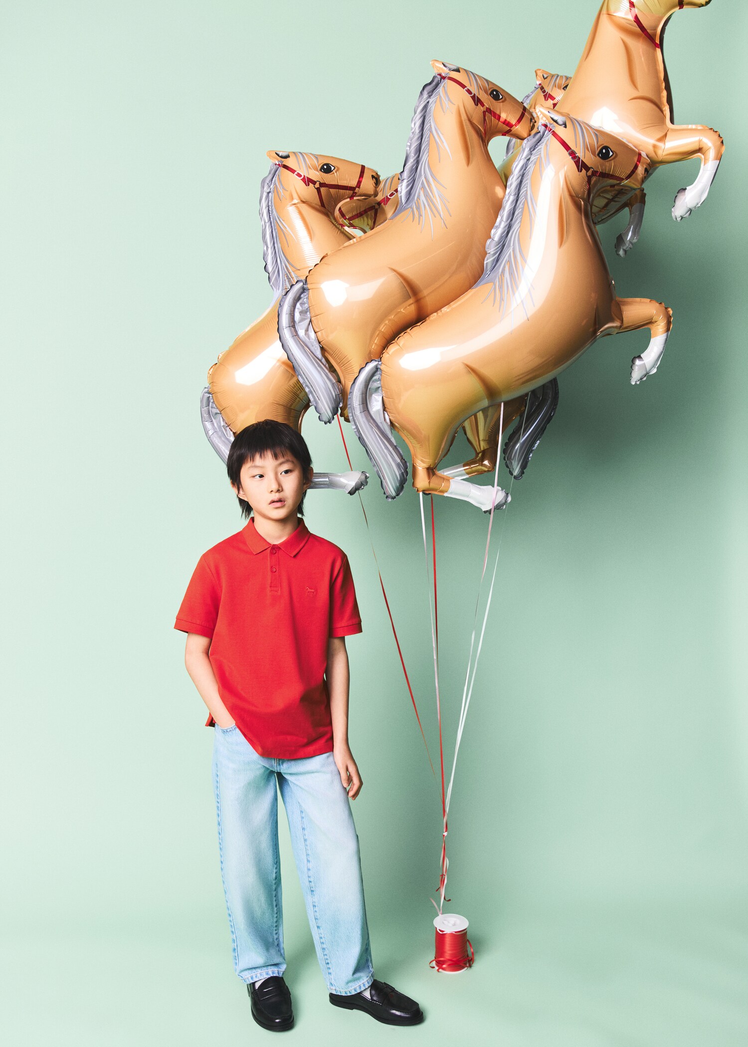 Cotton basic polo shirt - General plane