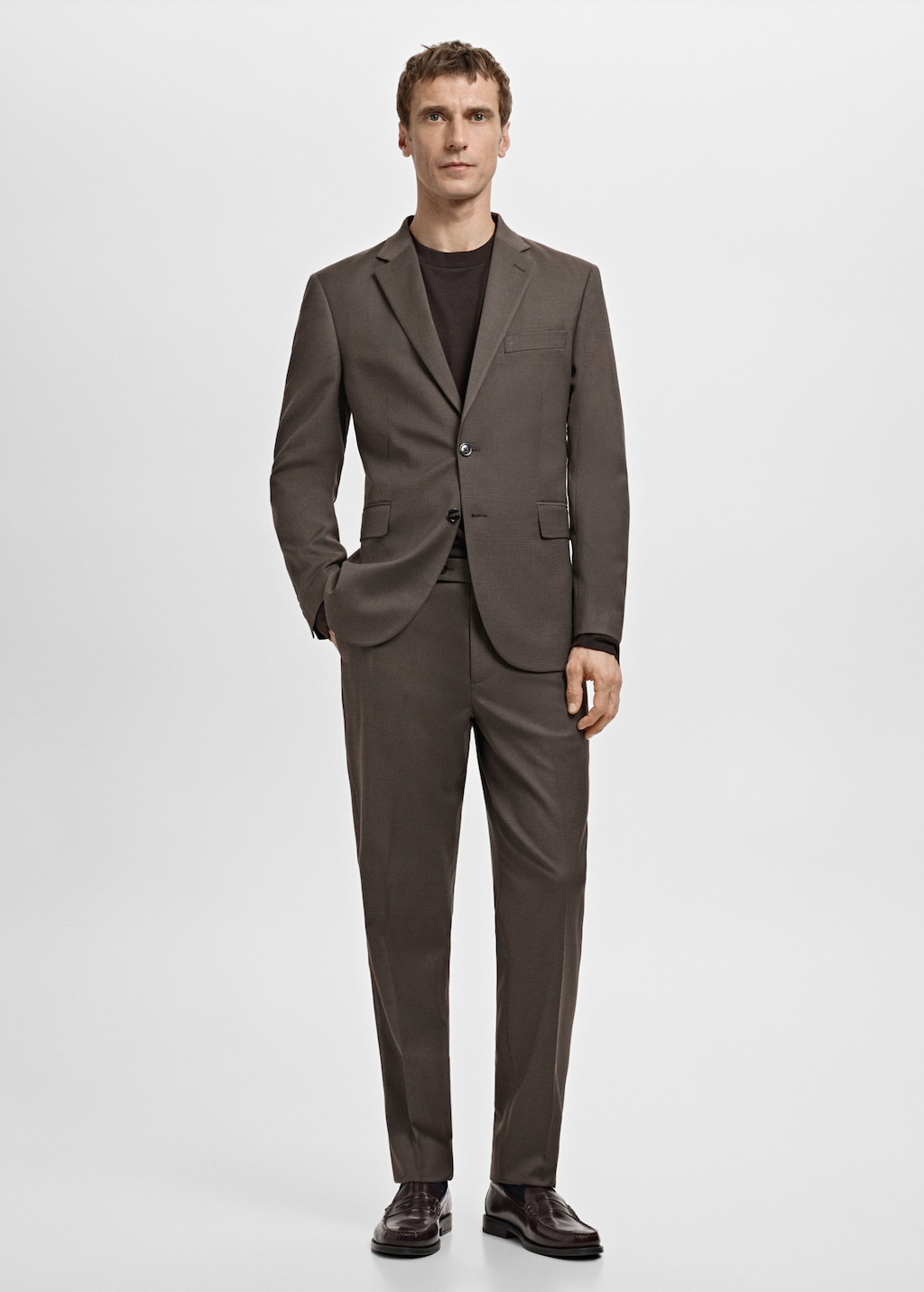 Milan slim-fit suit pants