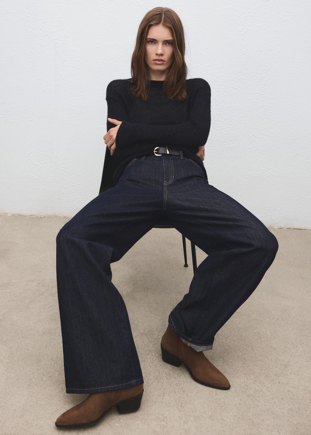 Bottine talon suède