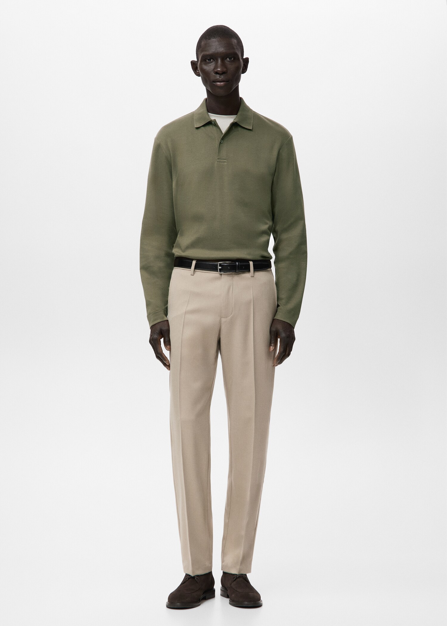 Regular-fit knitted polo sweater - General plane