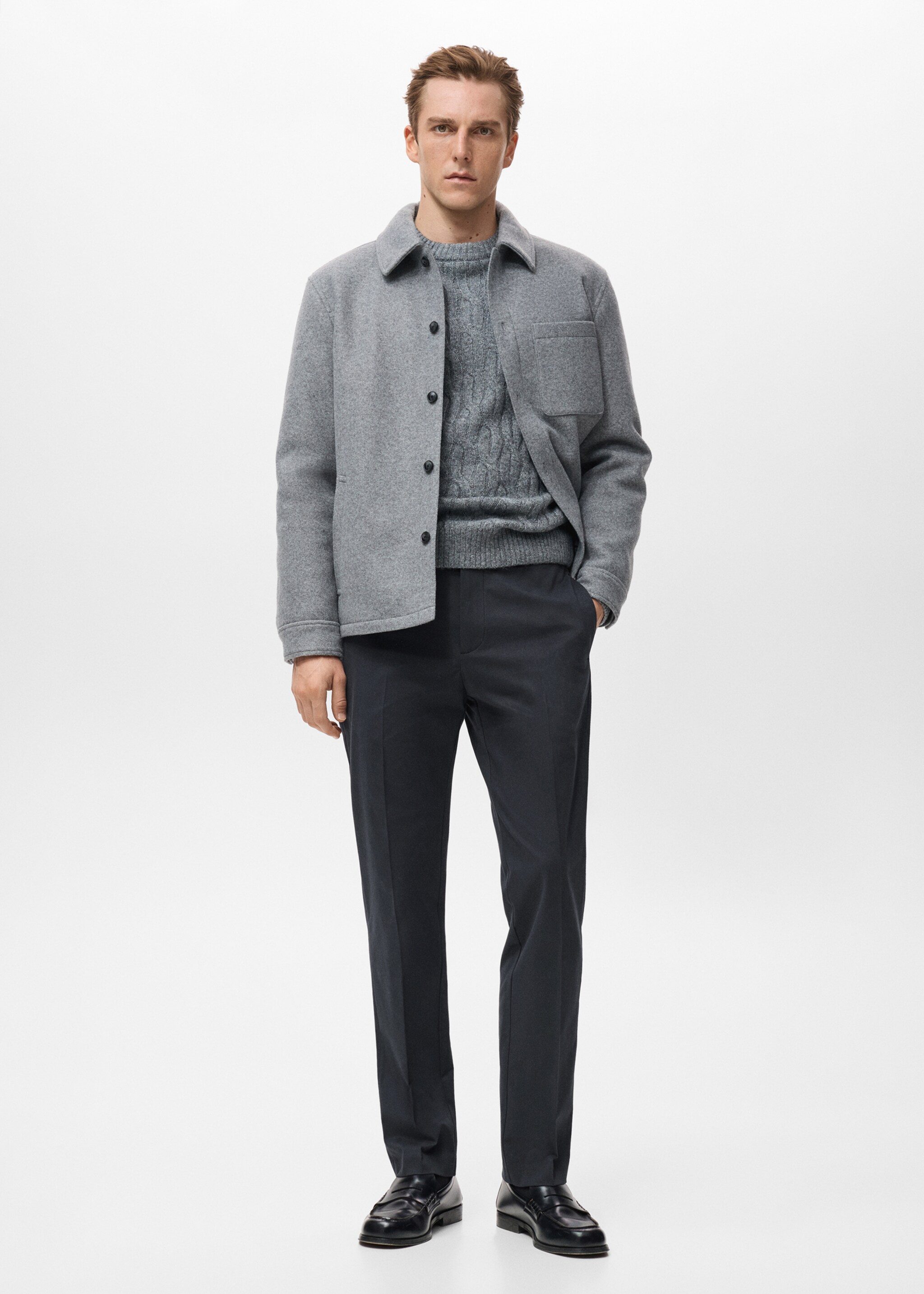 Slim fit cotton pants - General plane, Navy. Ref: 27081257-00.