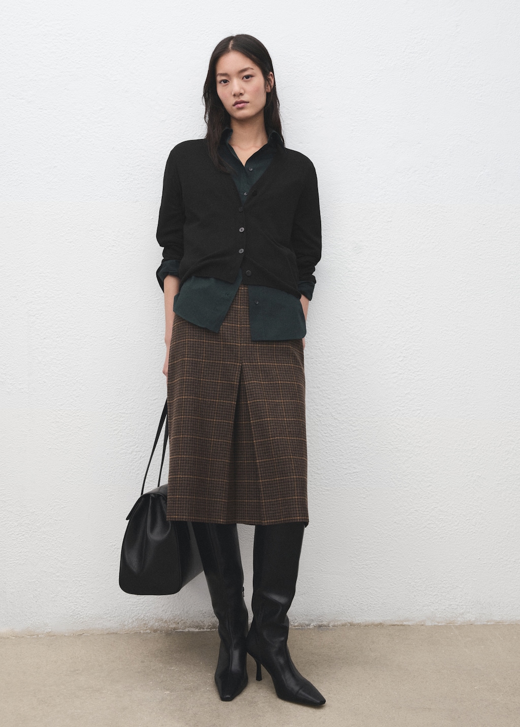 Mango V-neck knitted cardigan