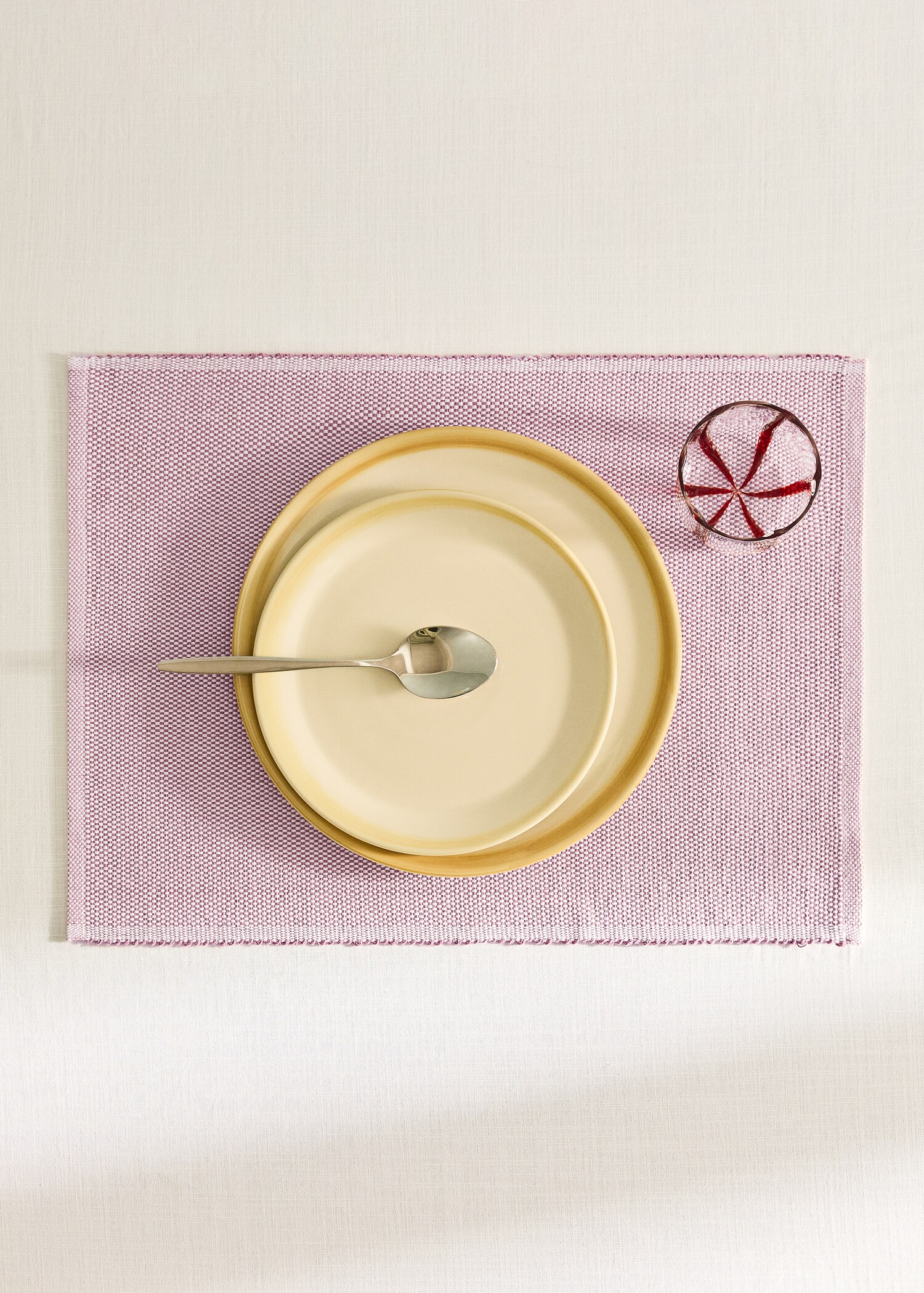 Tischset aus Baumwolle mit Melange-Effekt - Allgemeine Ansicht