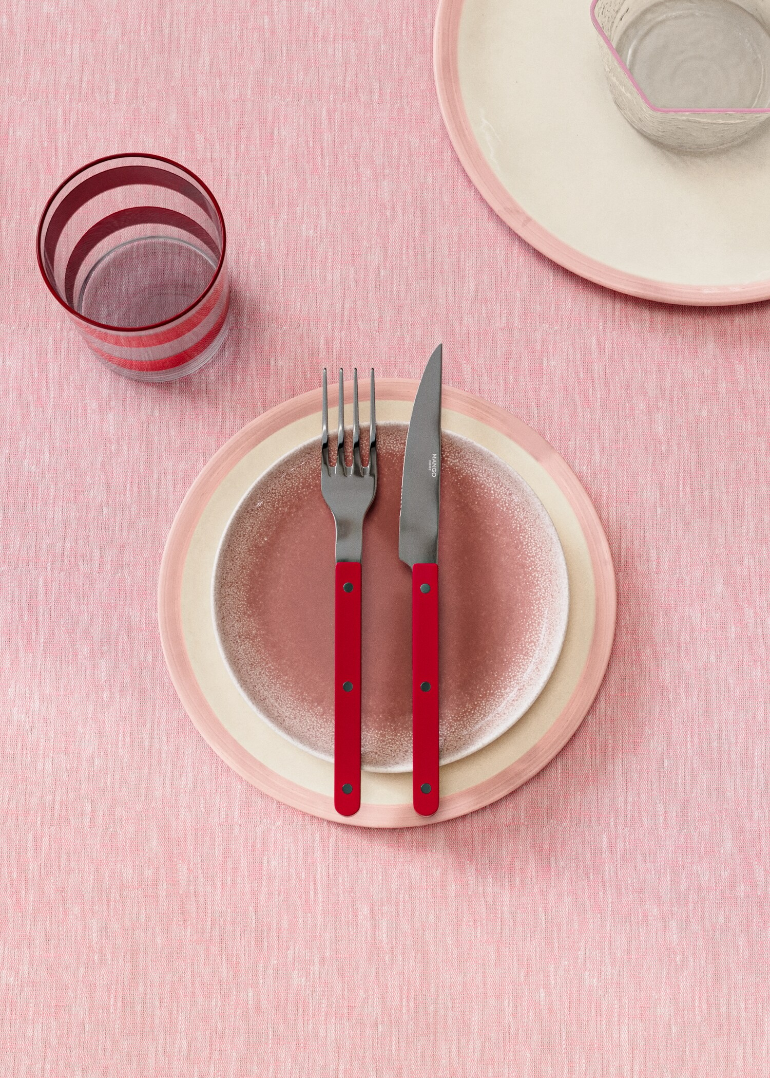 Dessertteller aus Steingut mit Farbverlauf - Allgemeine Ansicht