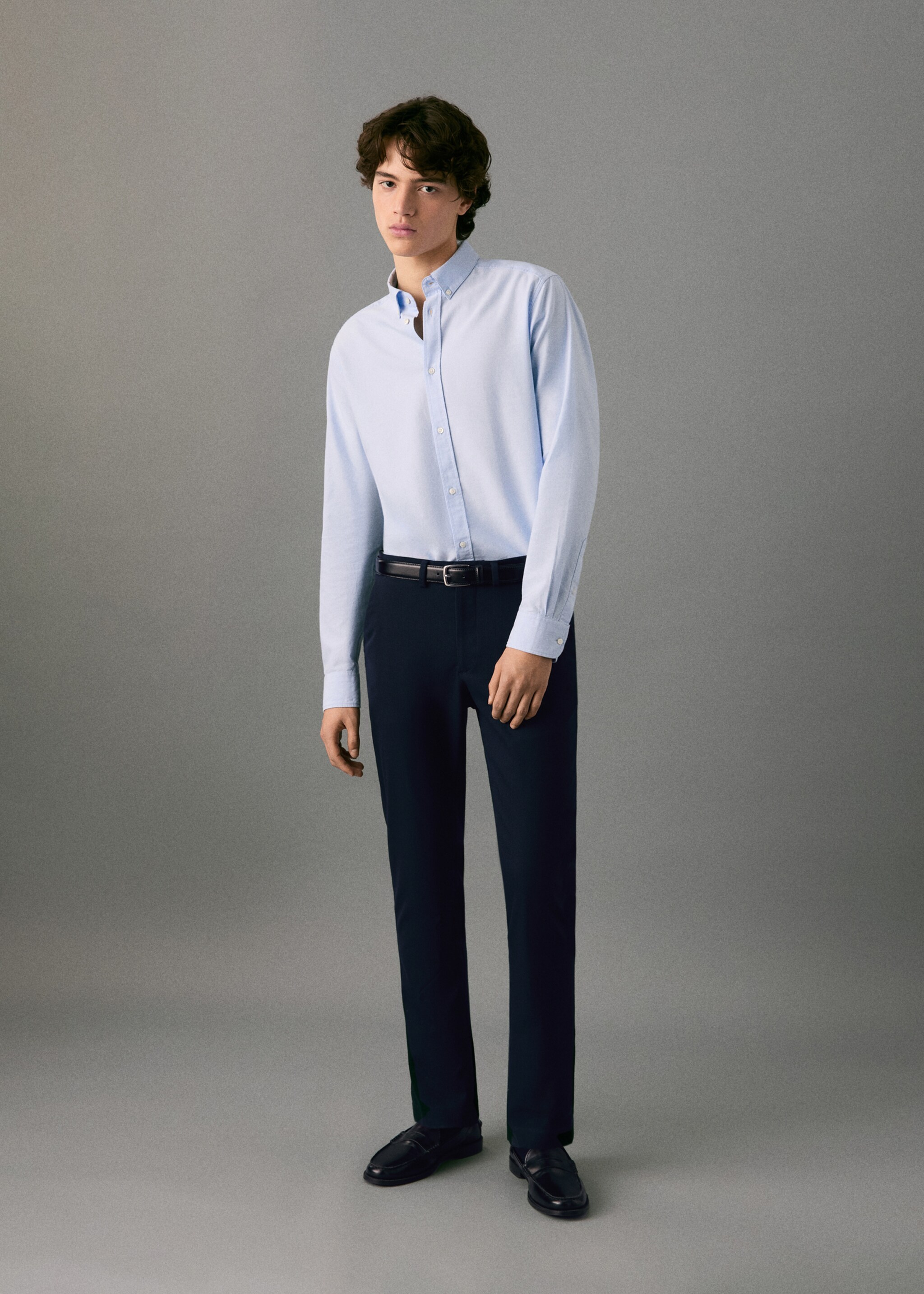 Straight-fit suit trousers - General plane, Navy. Ref: 27081315-00.