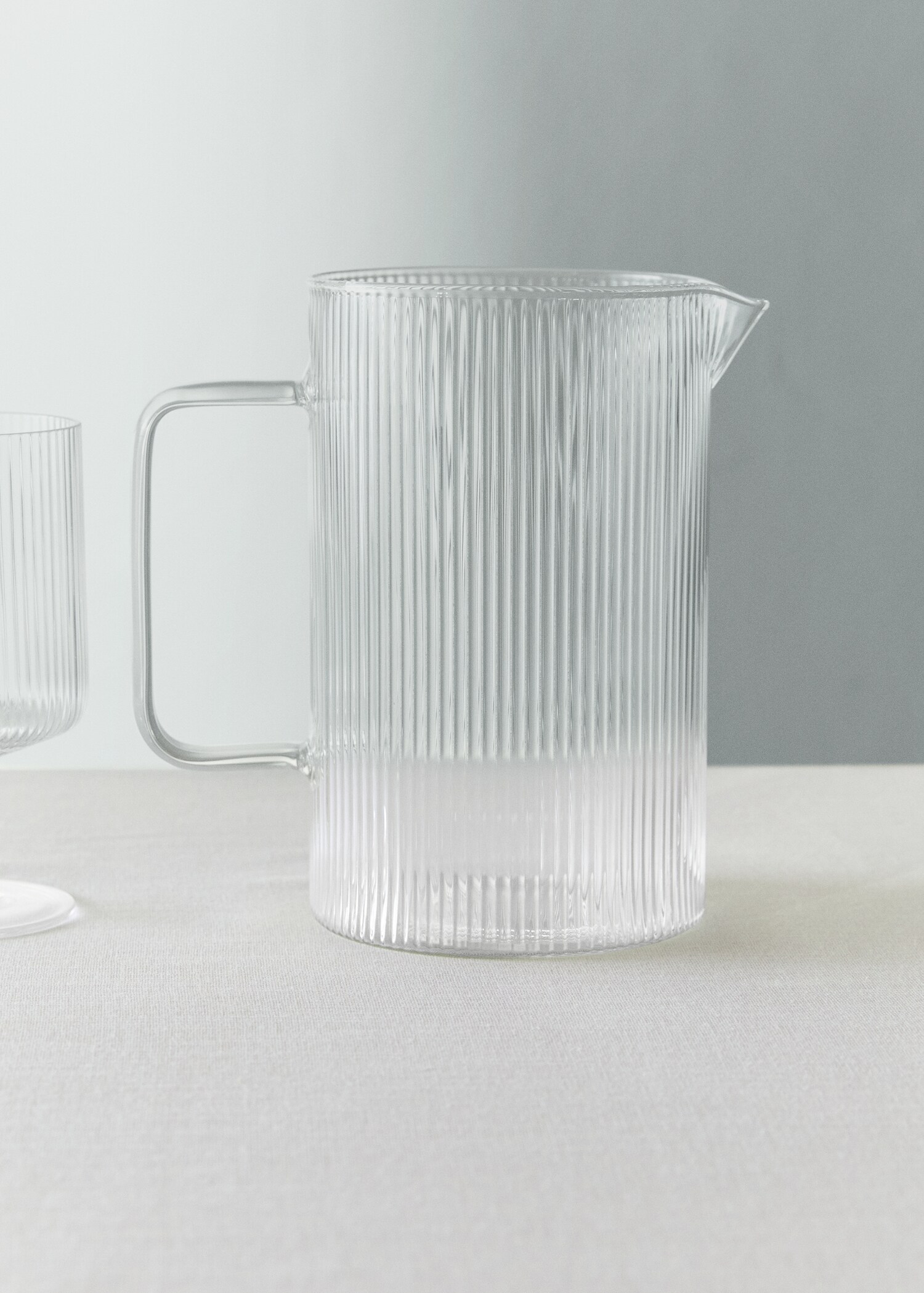 Borosilicaat vaas met reliëflijnen - Overzichtstekening