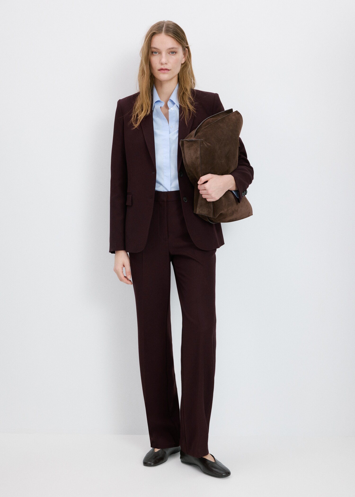 Straight-fit suit trousers - General plane