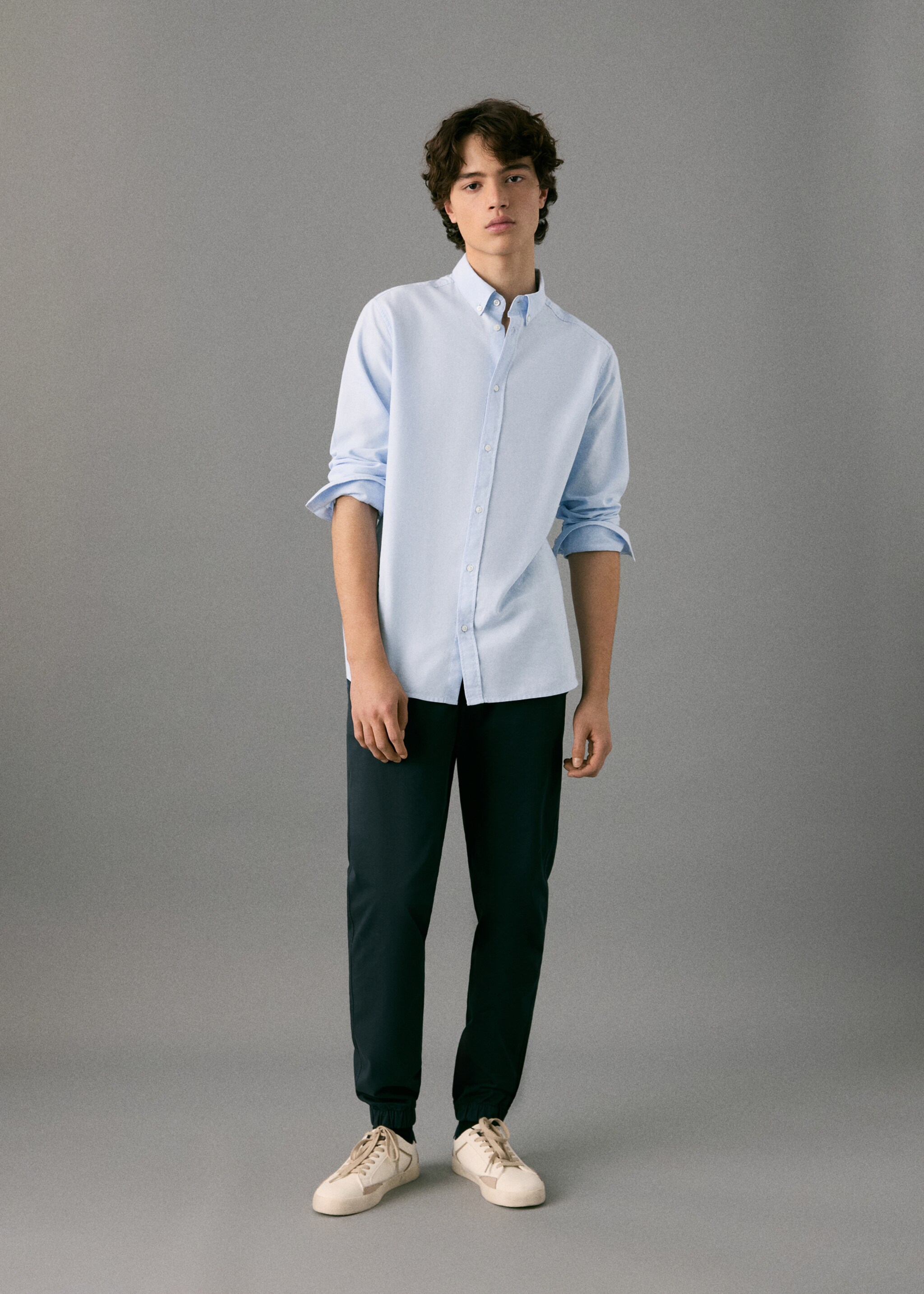 Hemd aus Baumwoll-Mix - Allgemeine Ansicht, Himmelblau. Ref: 27081510-00.