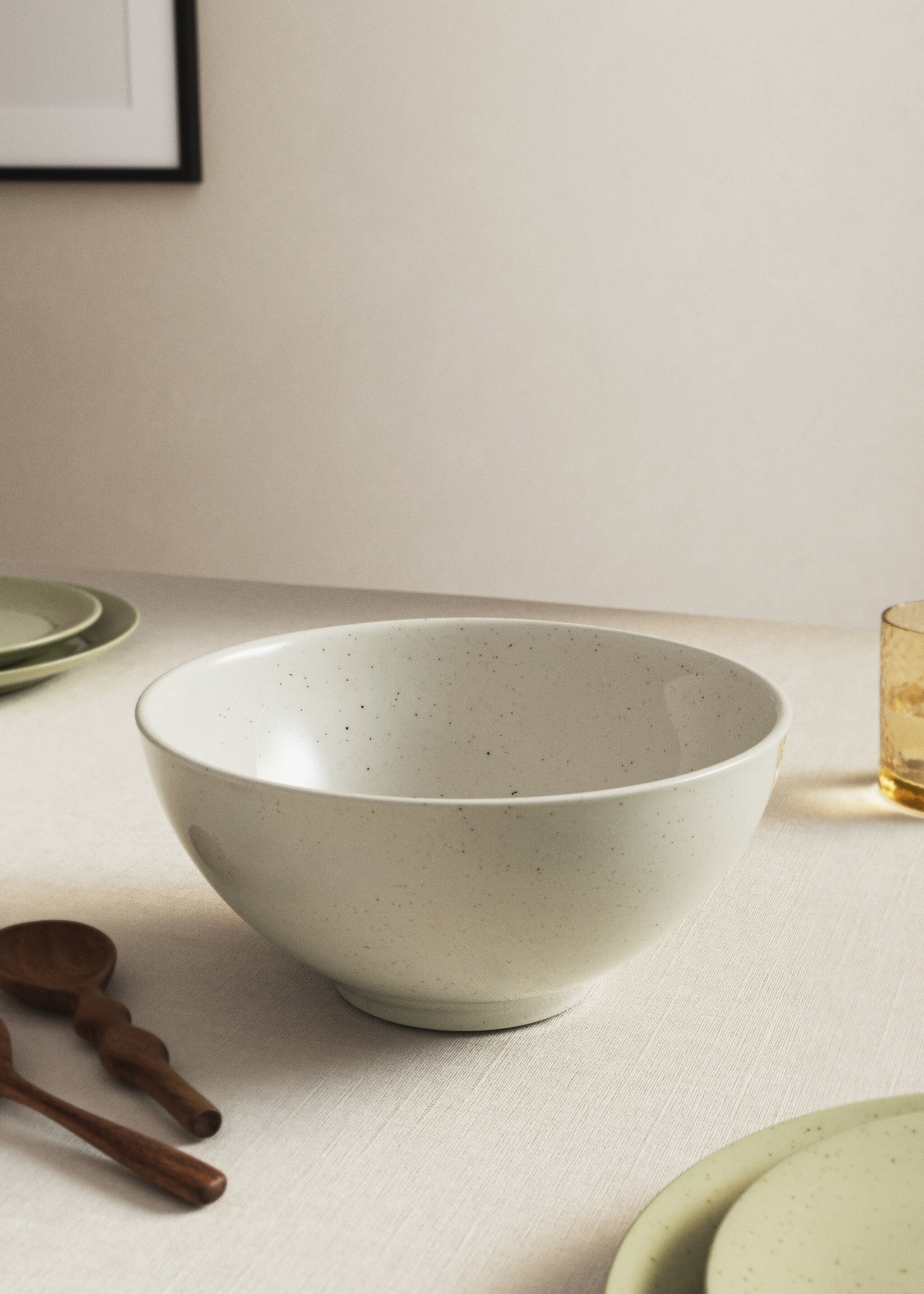 Steingut Punkte - Allgemeine Ansicht, Cremeweiß. Ref: 27081524-00.