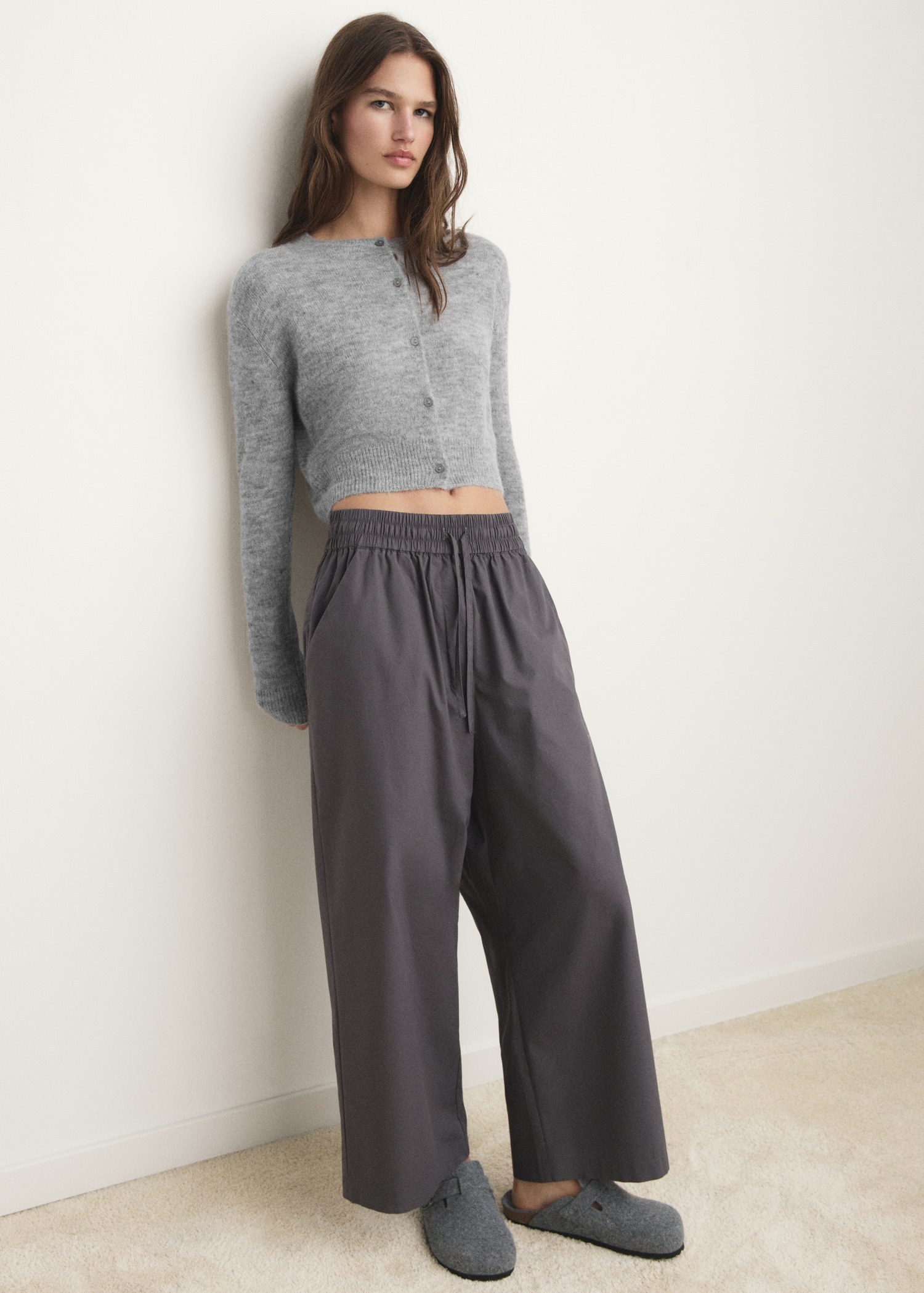 Short wool cardigan - General plane