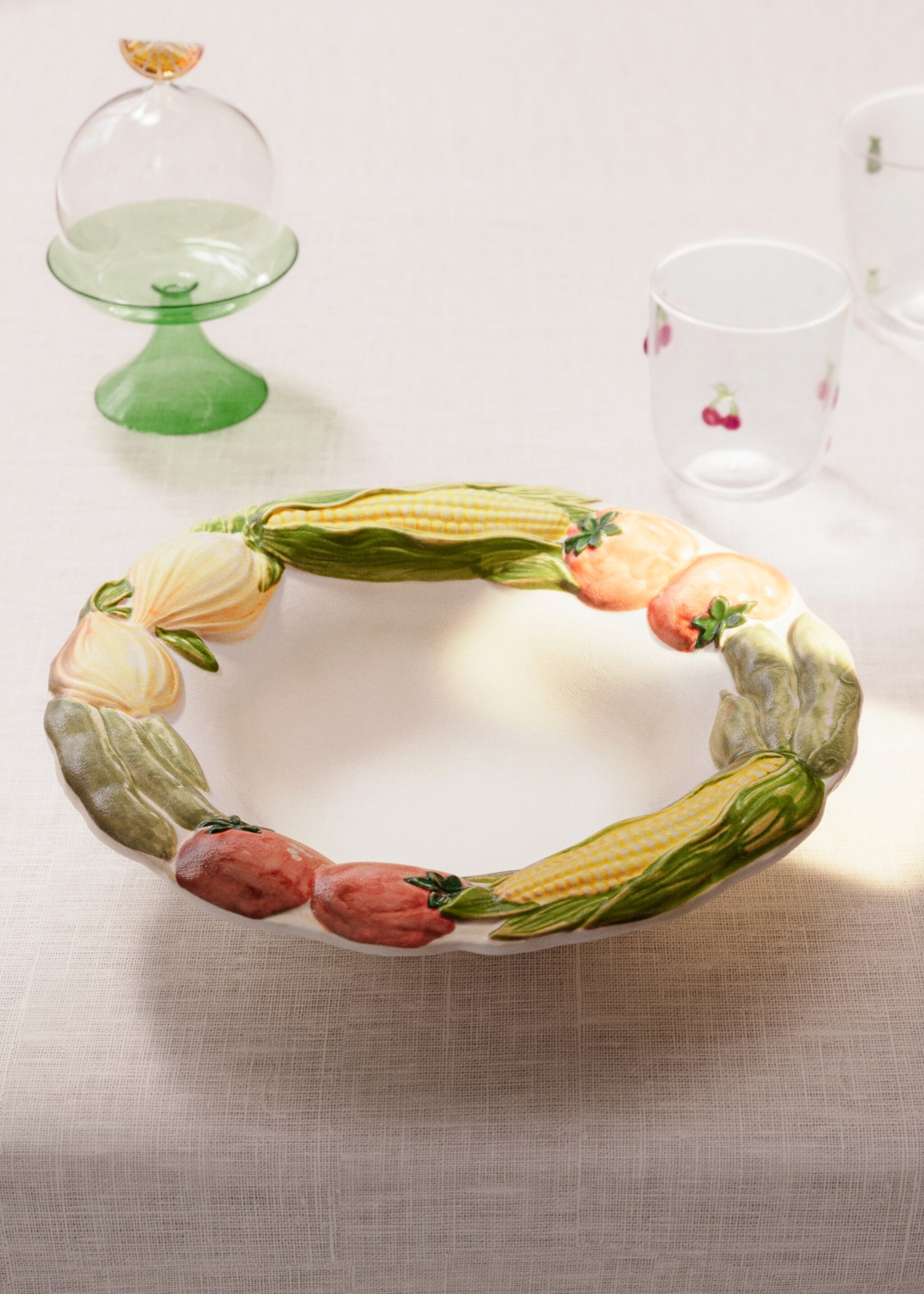 Fruit earthenware bowl - General plane, White. Ref: 27081532-00.