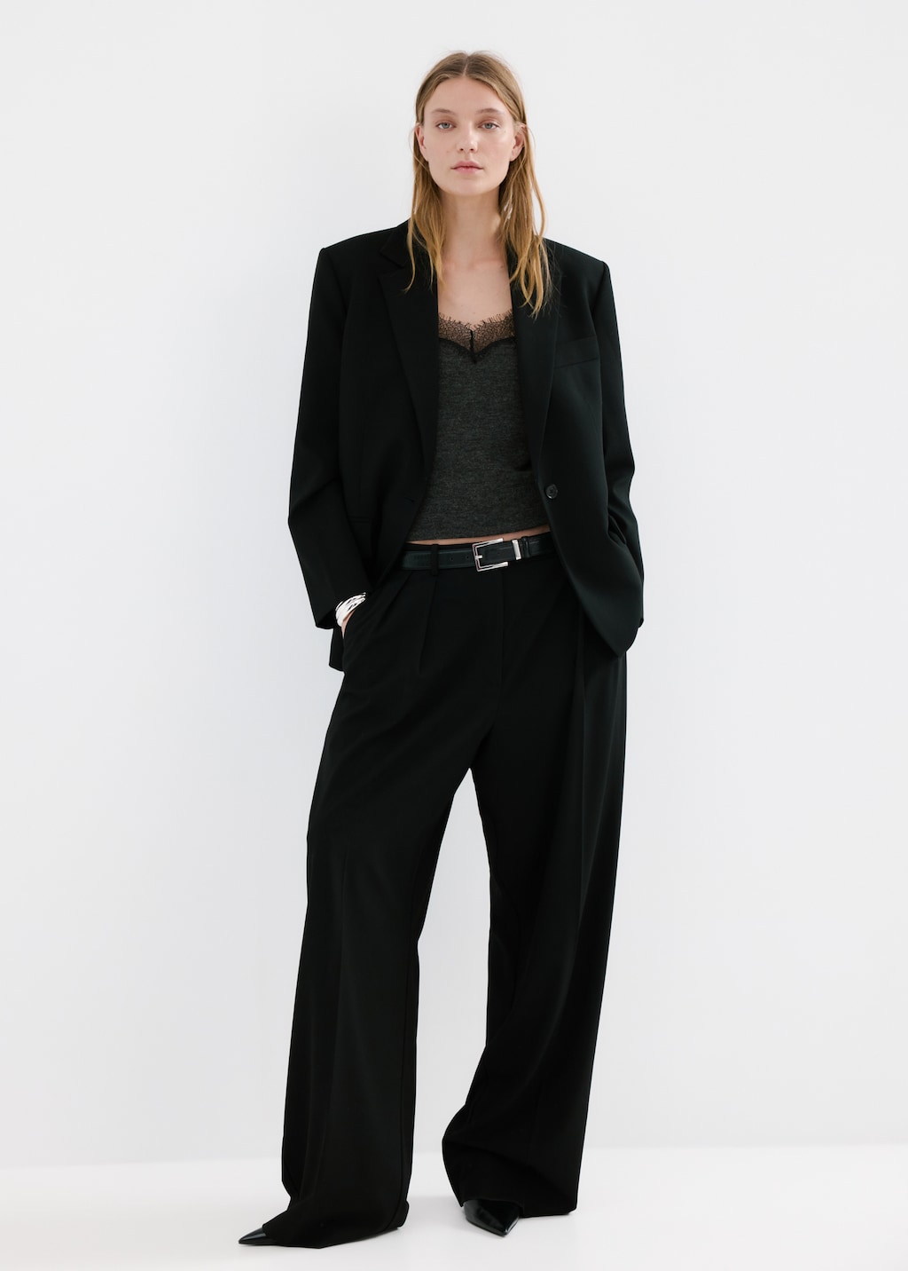 Top with lace neck - image 2