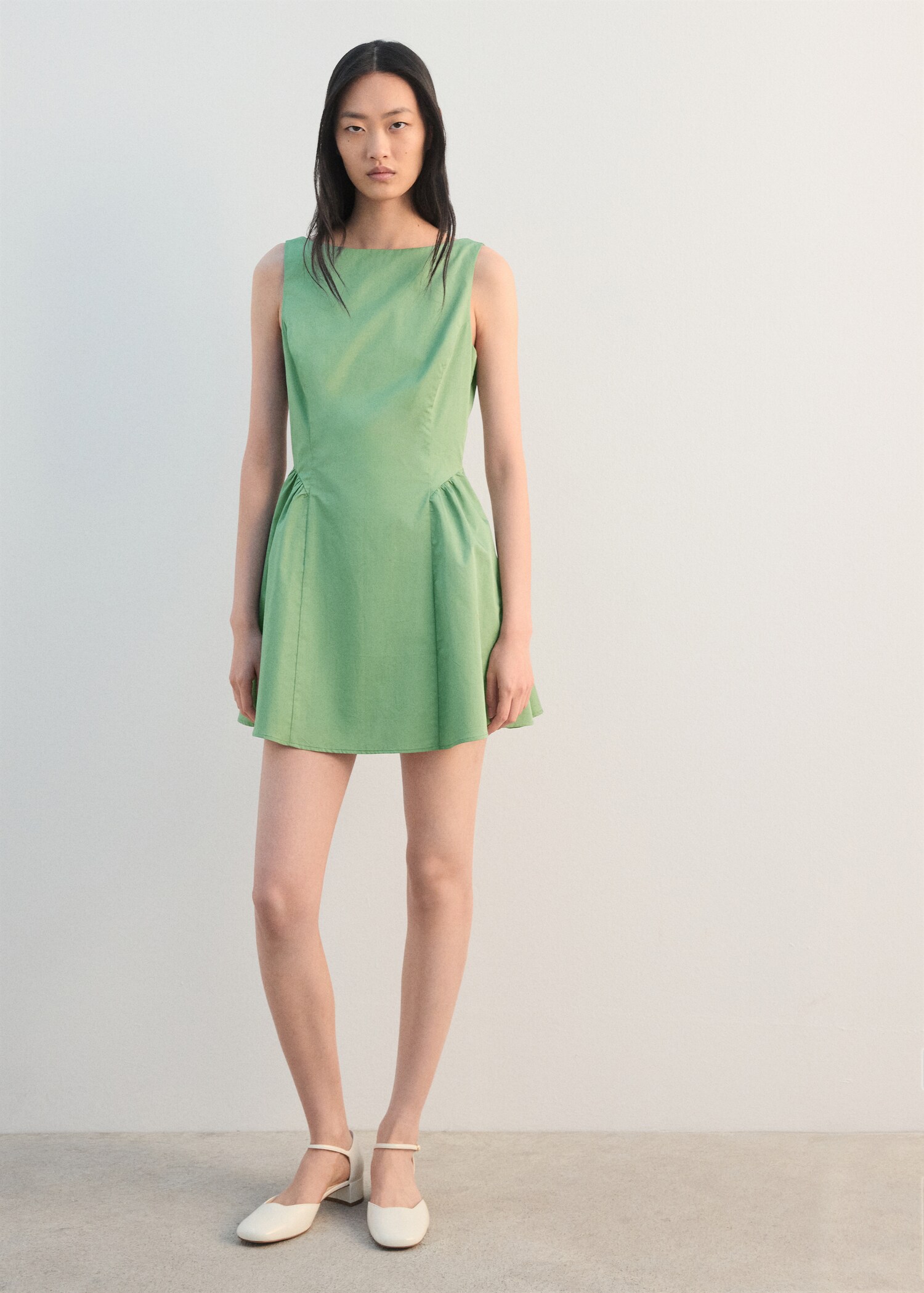 Flared cotton dress - General plane