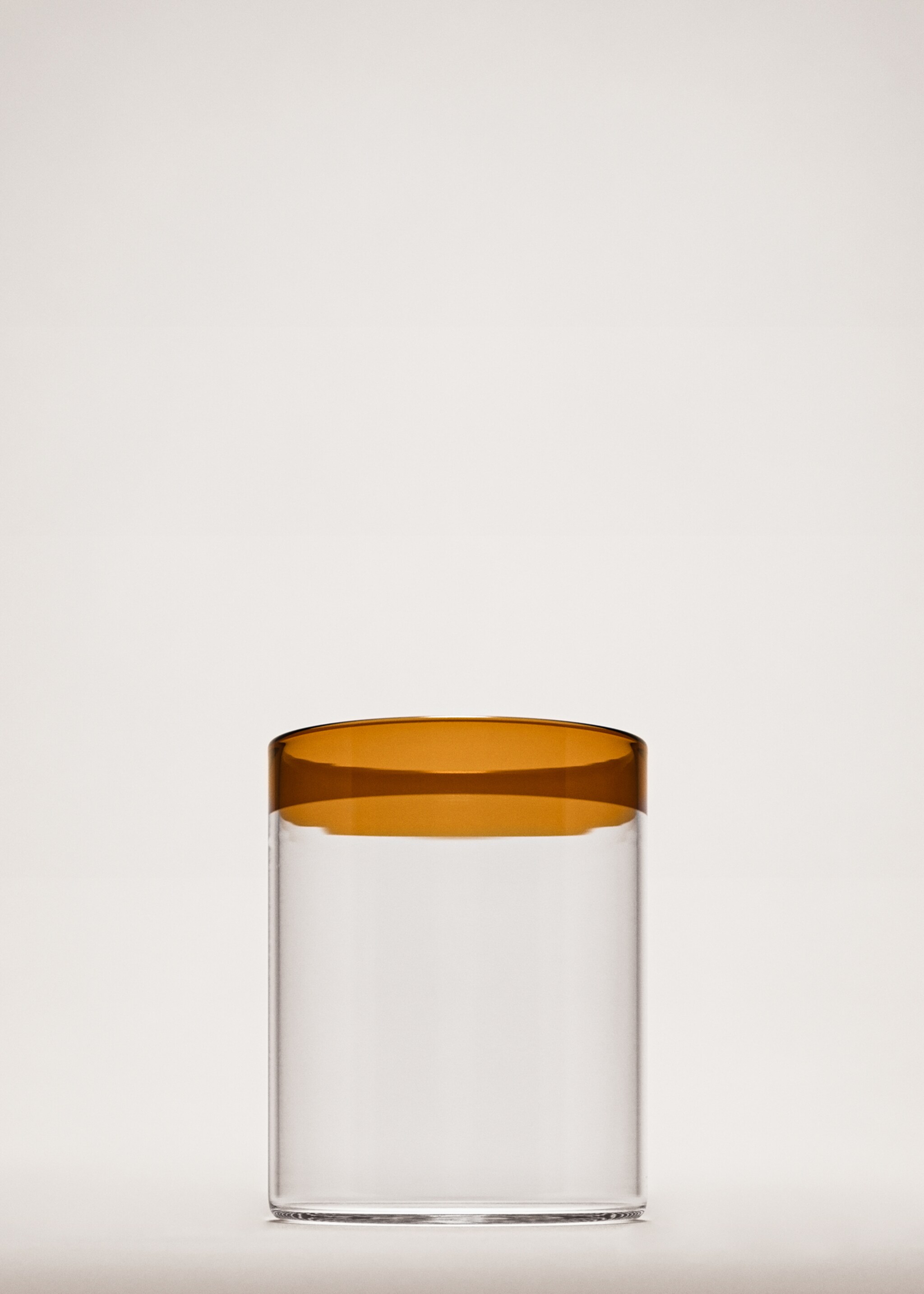 Borosilicate glass with coloured rim - General plane, Orange. Ref: 27082914-00.