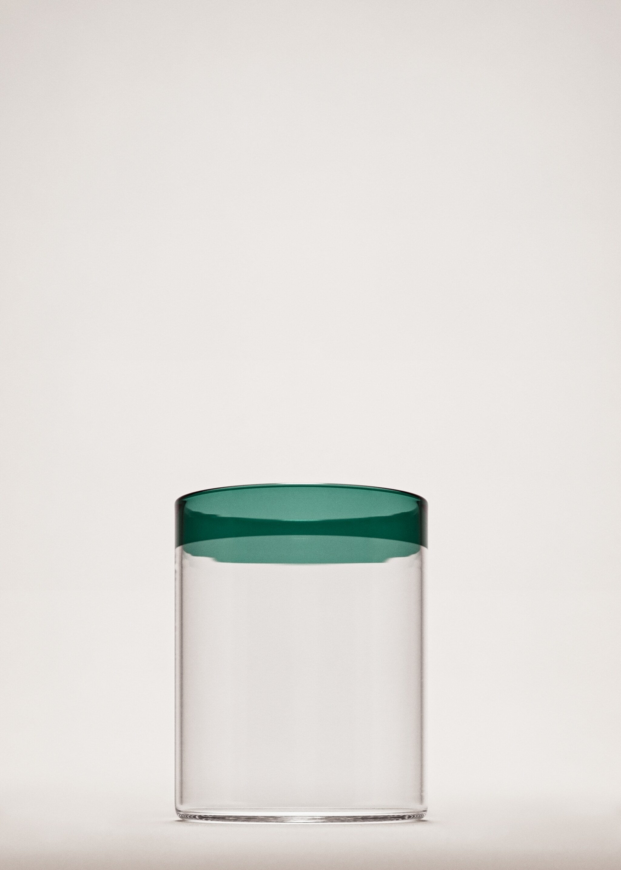 Borosilicate glass with coloured rim - General plane, Green. Ref: 27082914-00.