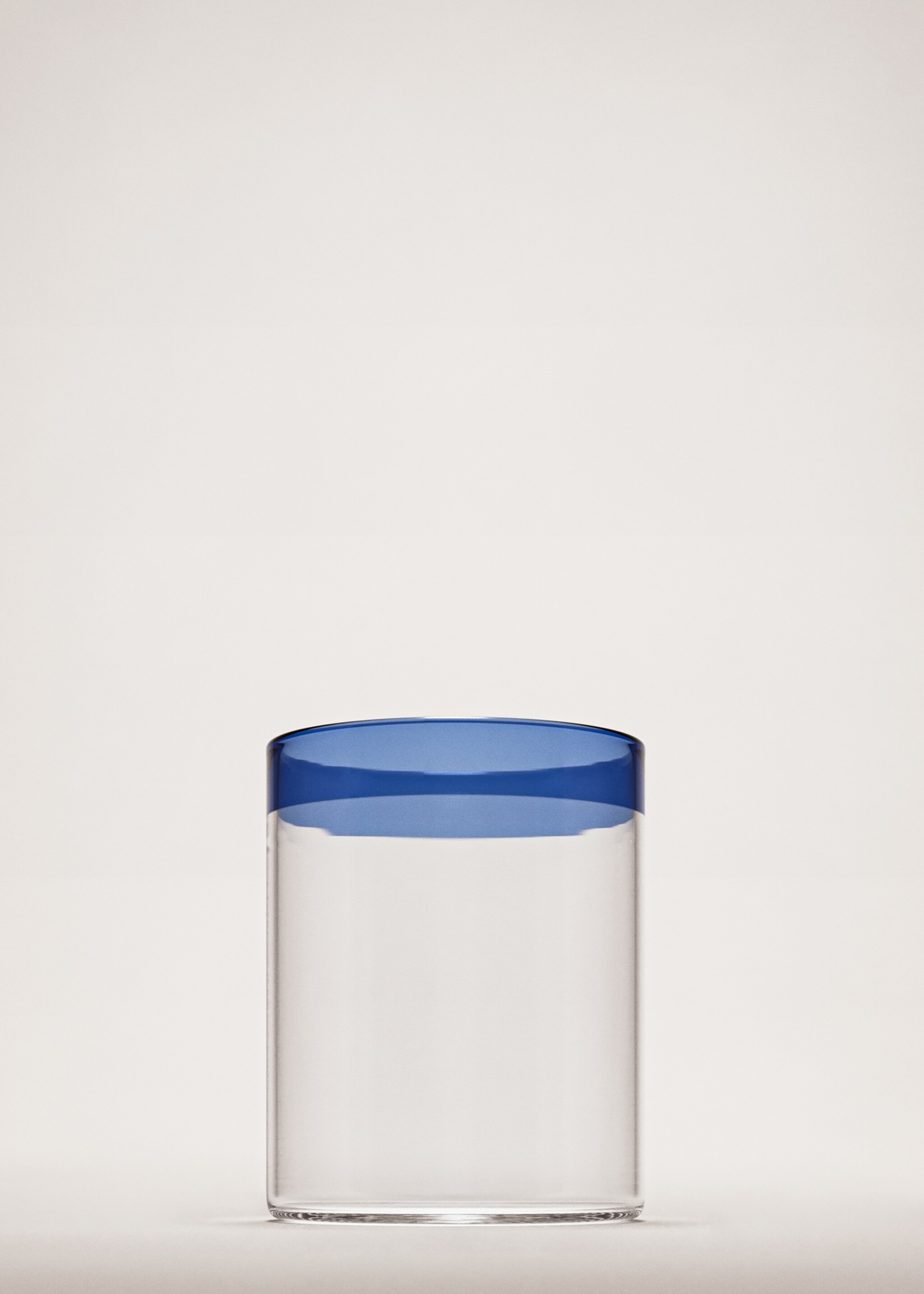 Borosilicate glass with coloured rim - General plane, Blue. Ref: 27082914-00.