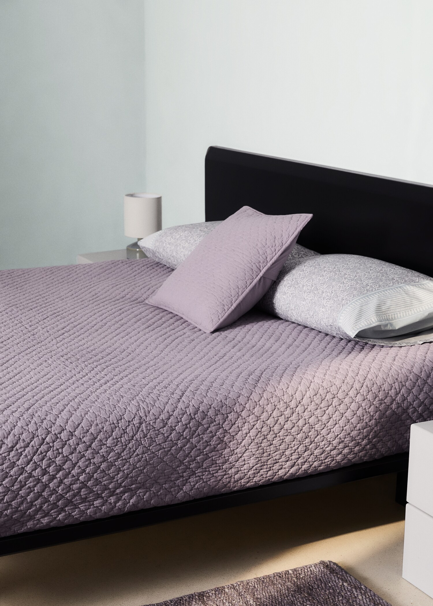 Hand-stitched cotton duvet Bed 130/150 cm - General plane