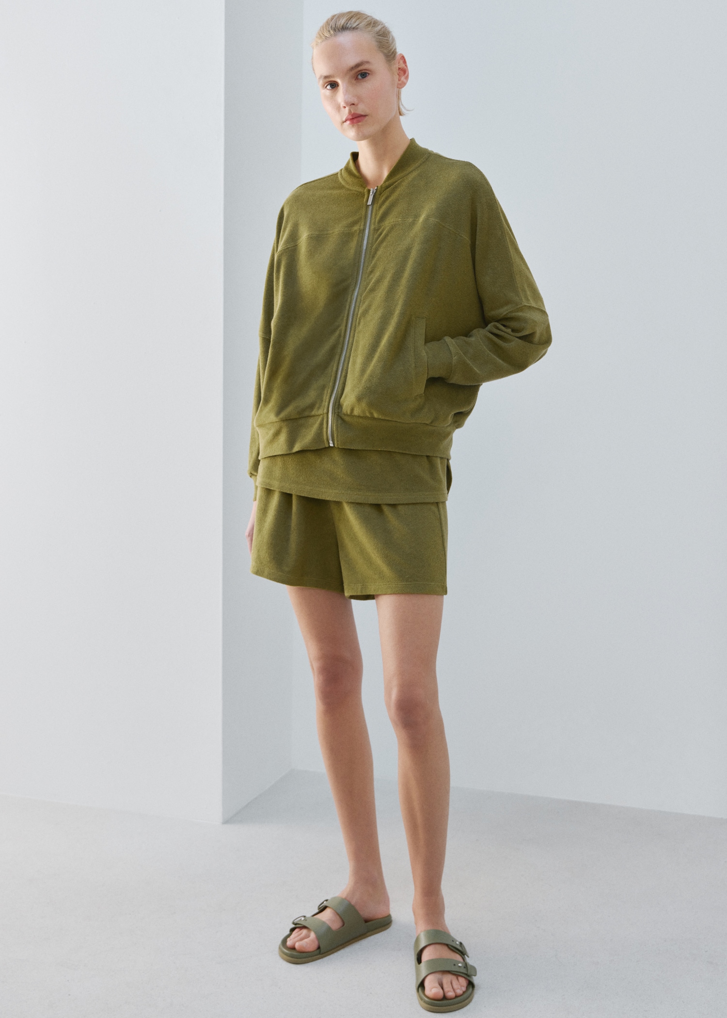 Cárdigan algodón rizo - Plano general