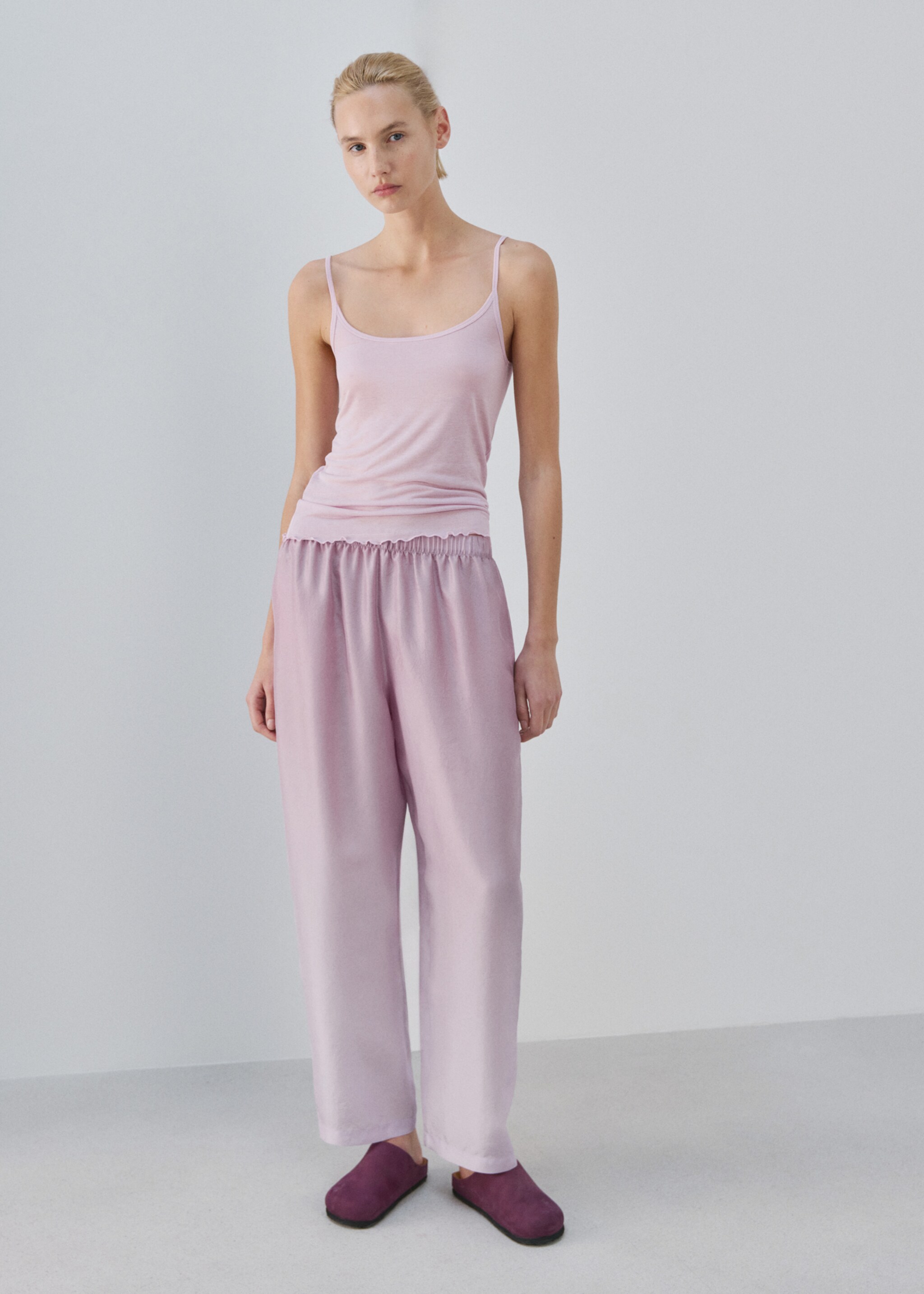 Micromodal tank top - General plane, Lilac. Ref: 27083338-00.