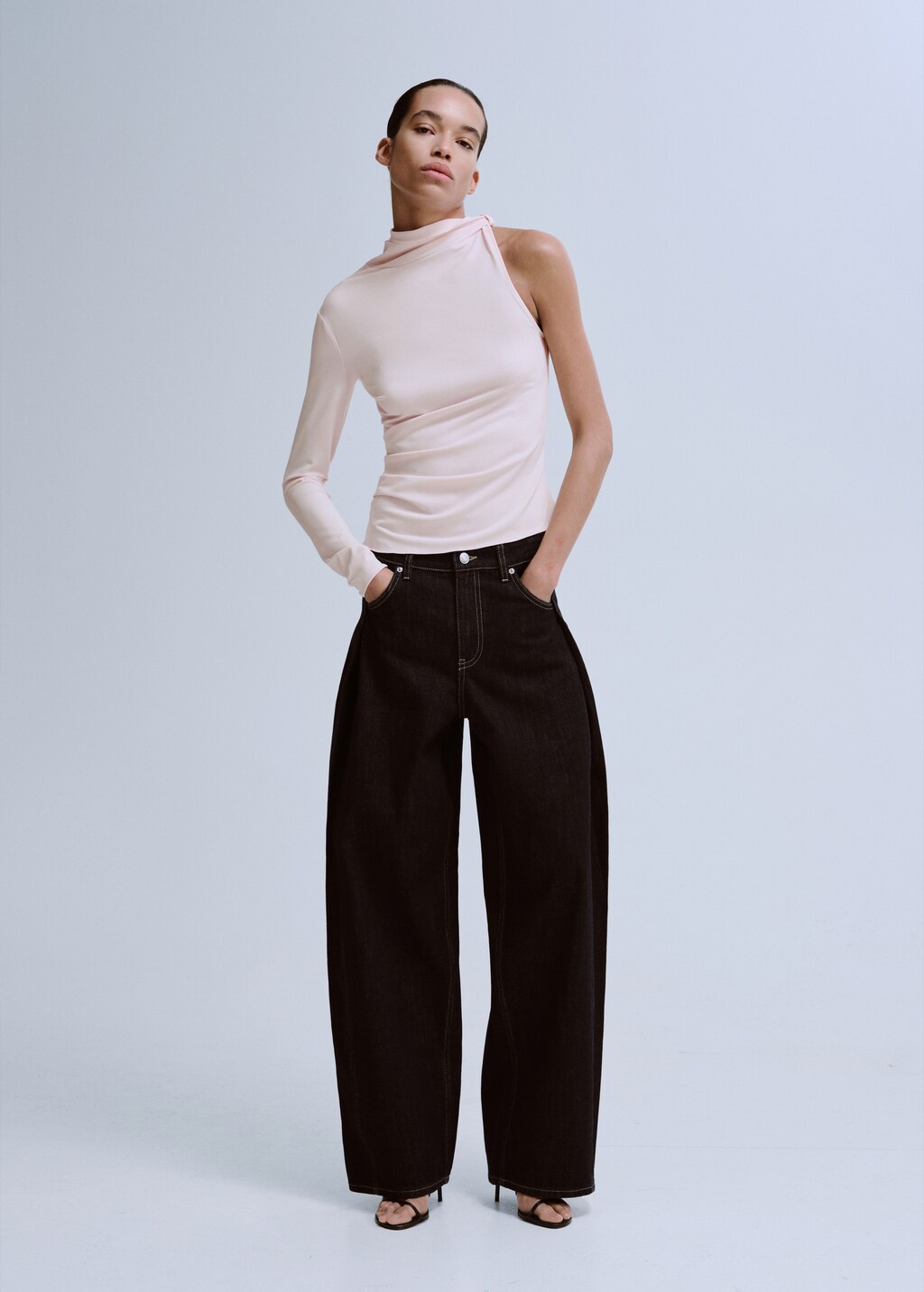 Mango Asymmetrical long-sleeve t-shirt