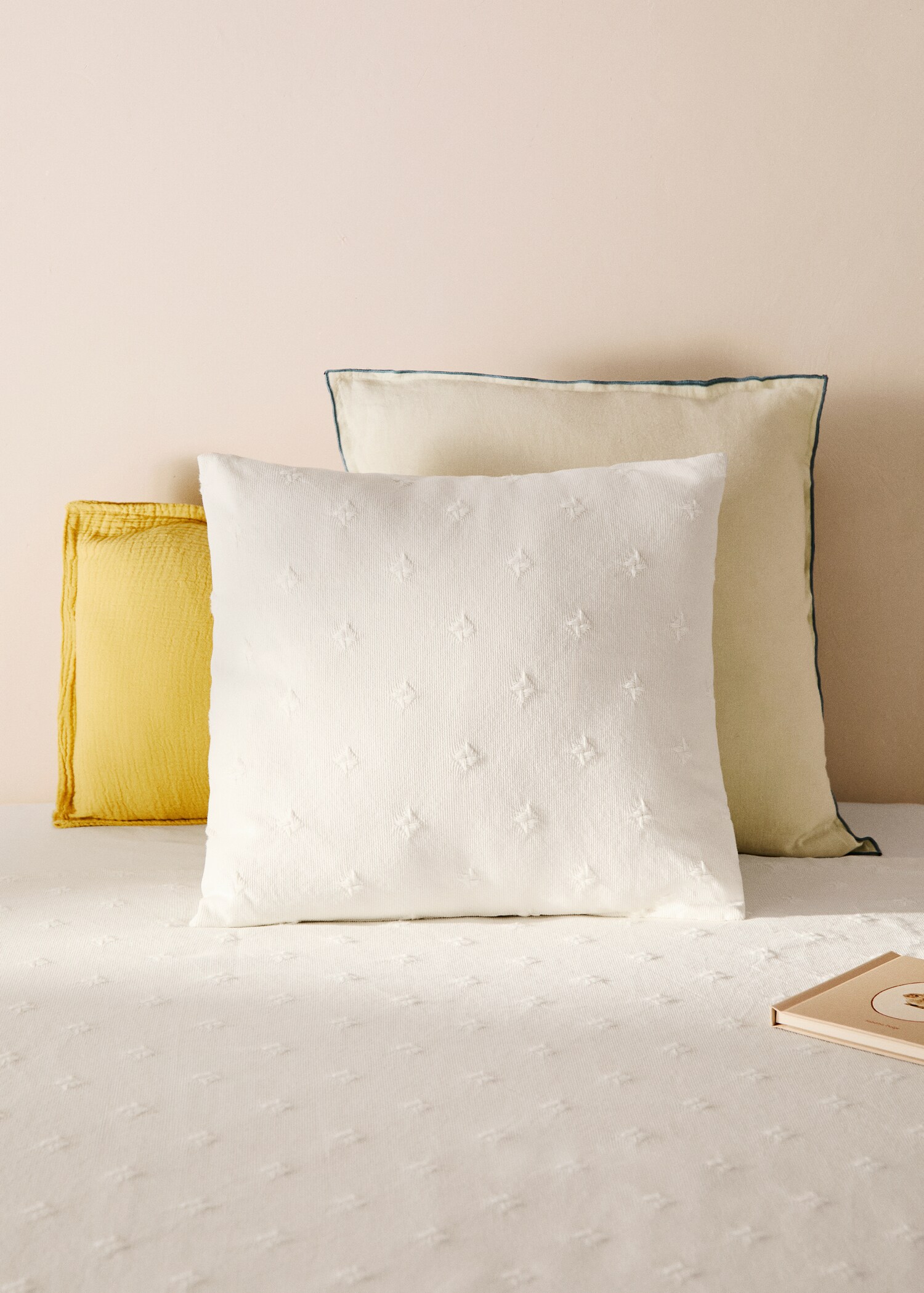 Funda cojín cama infantil algodón jacquard 40x40 cm - Plano general