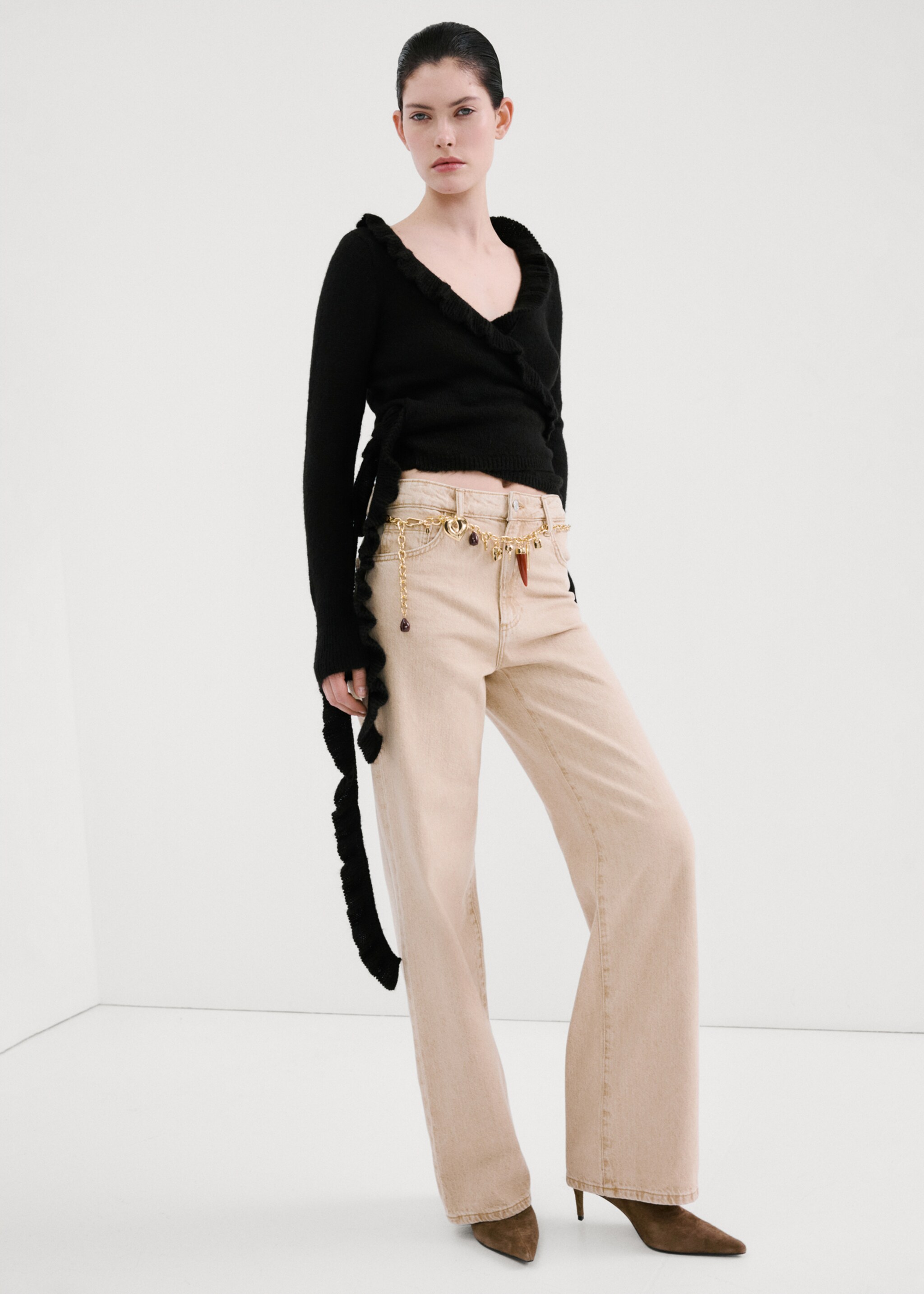 Càrdigan punt volants - Pla general, Gris antracita. Ref: 27084097-00.