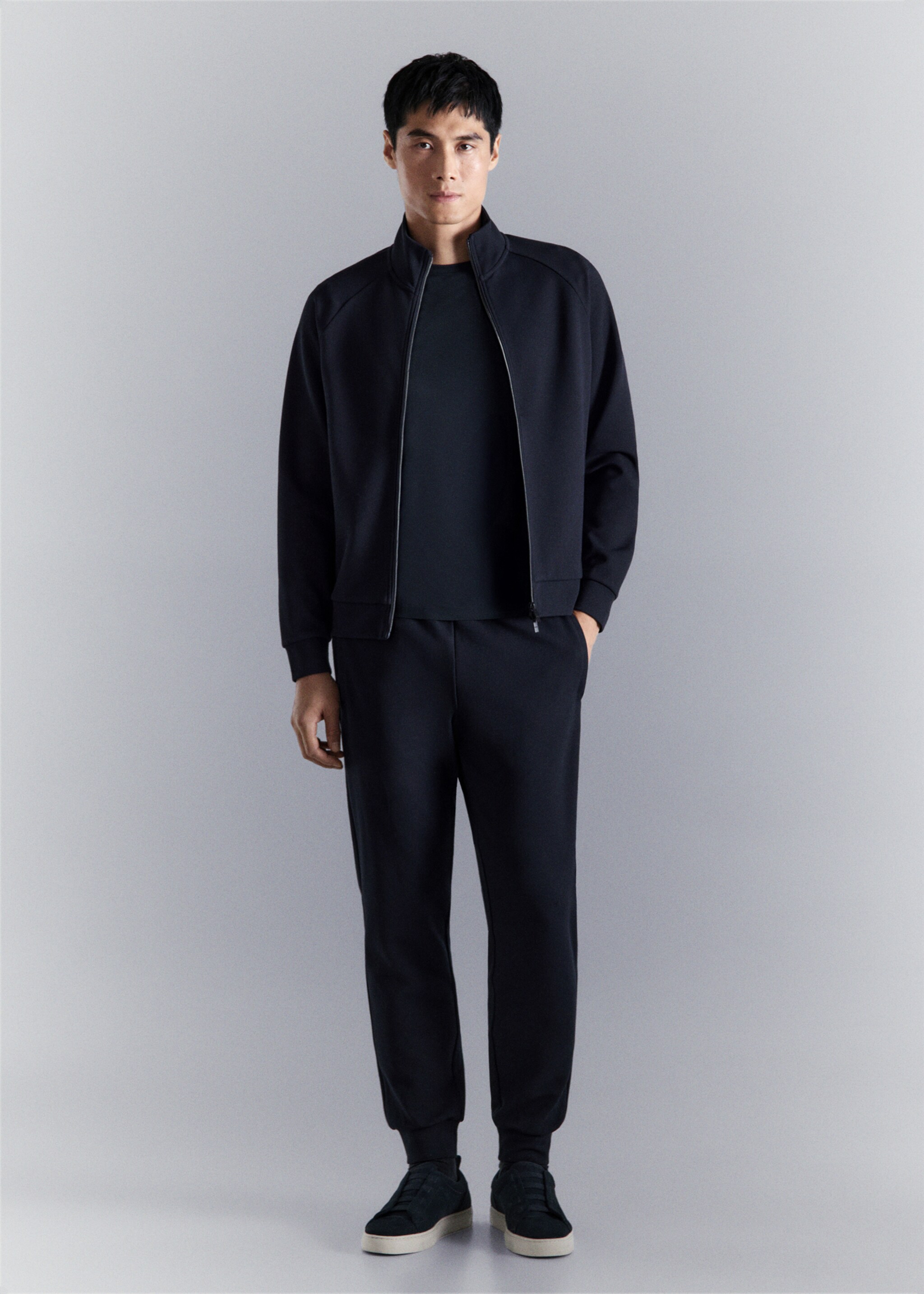 Jogger-Pants mit Comfort-Stretch - Allgemeine Ansicht, Marineblau. Ref: 27084425-00.