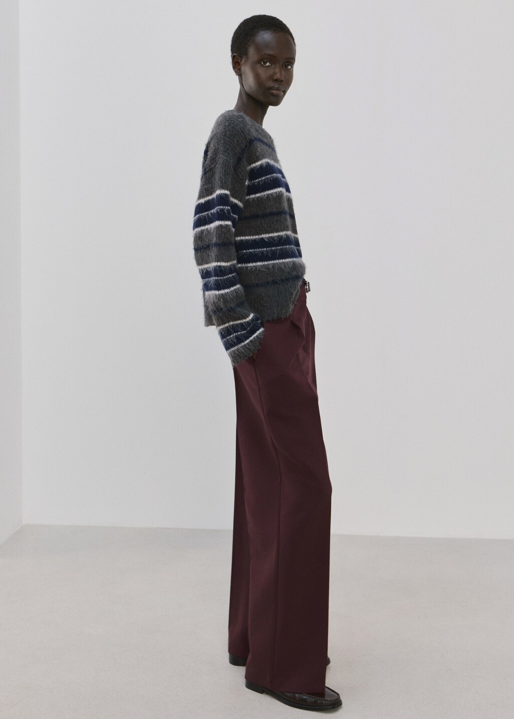 Belt straight-fit pants - image 2