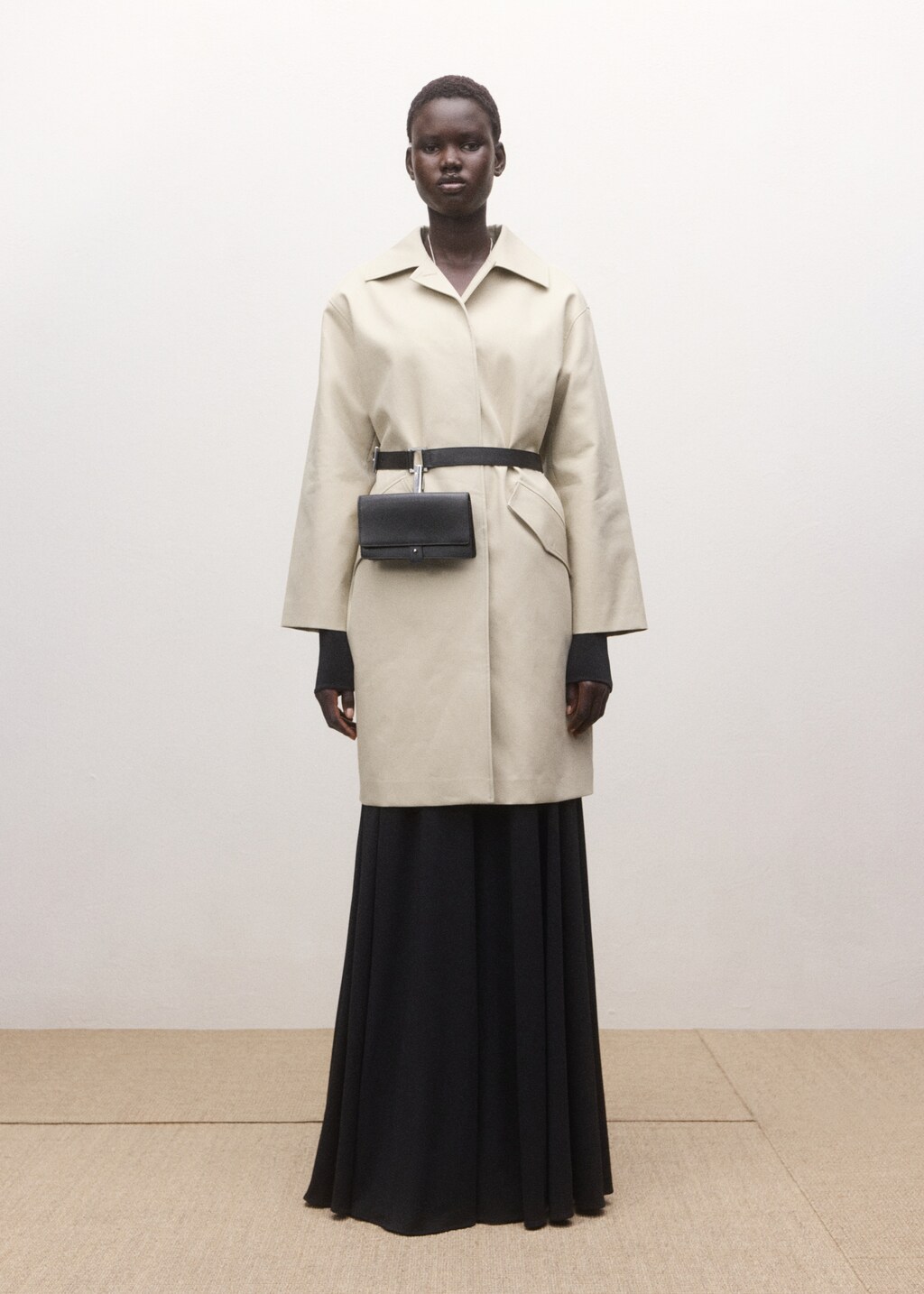 100% cotton trench coat with pockets