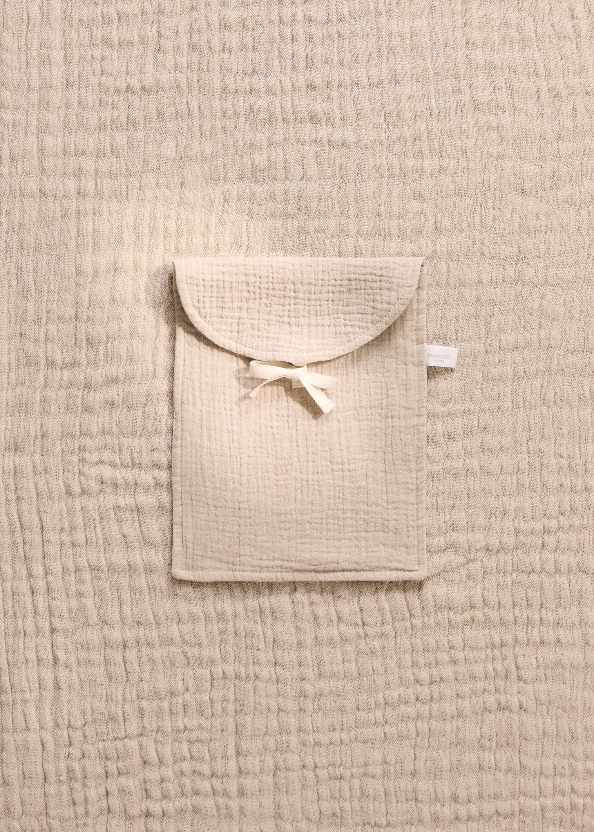 Dětský necesér z bavlněného šifonu - Celkový náhled, Béžová. Ref: 27084787-00.