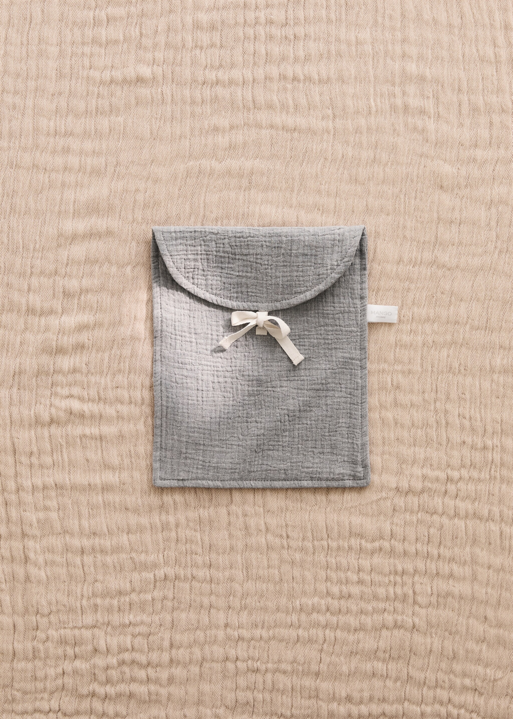 Dětský necesér z bavlněného šifonu - Celkový náhled, Šedá. Ref: 27084787-00.