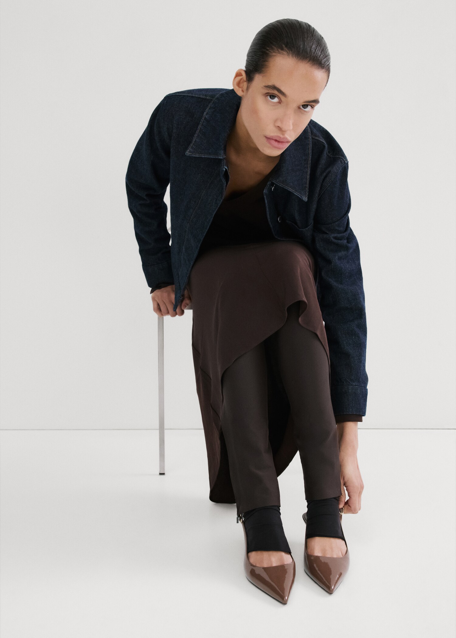 Kitten-heel pointed shoes - General plane