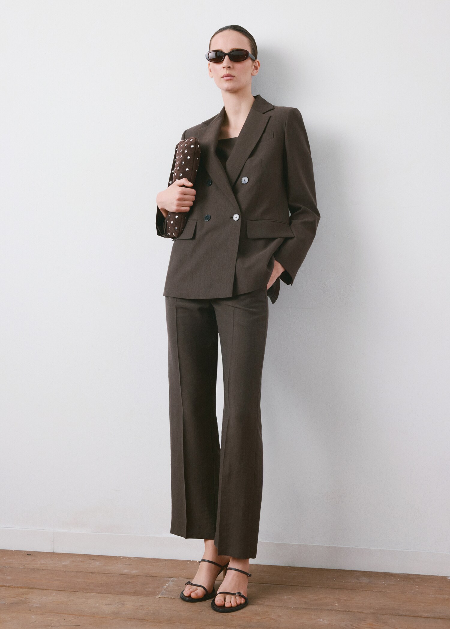 Straight-fit lyocell suit jacket - General plane