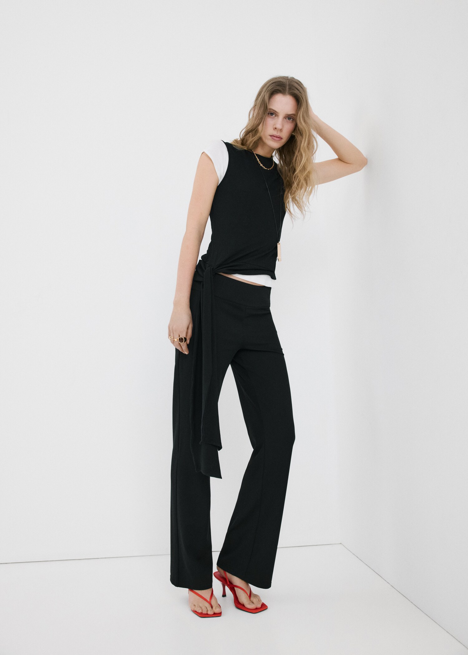 Pantalon flare taille normale - Plan général