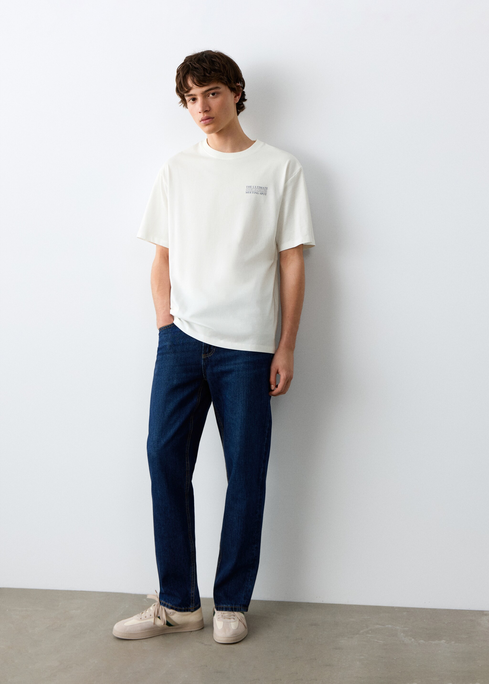 Printed cotton-blend t-shirt - General plane, Off White. Ref: 27085984-00.