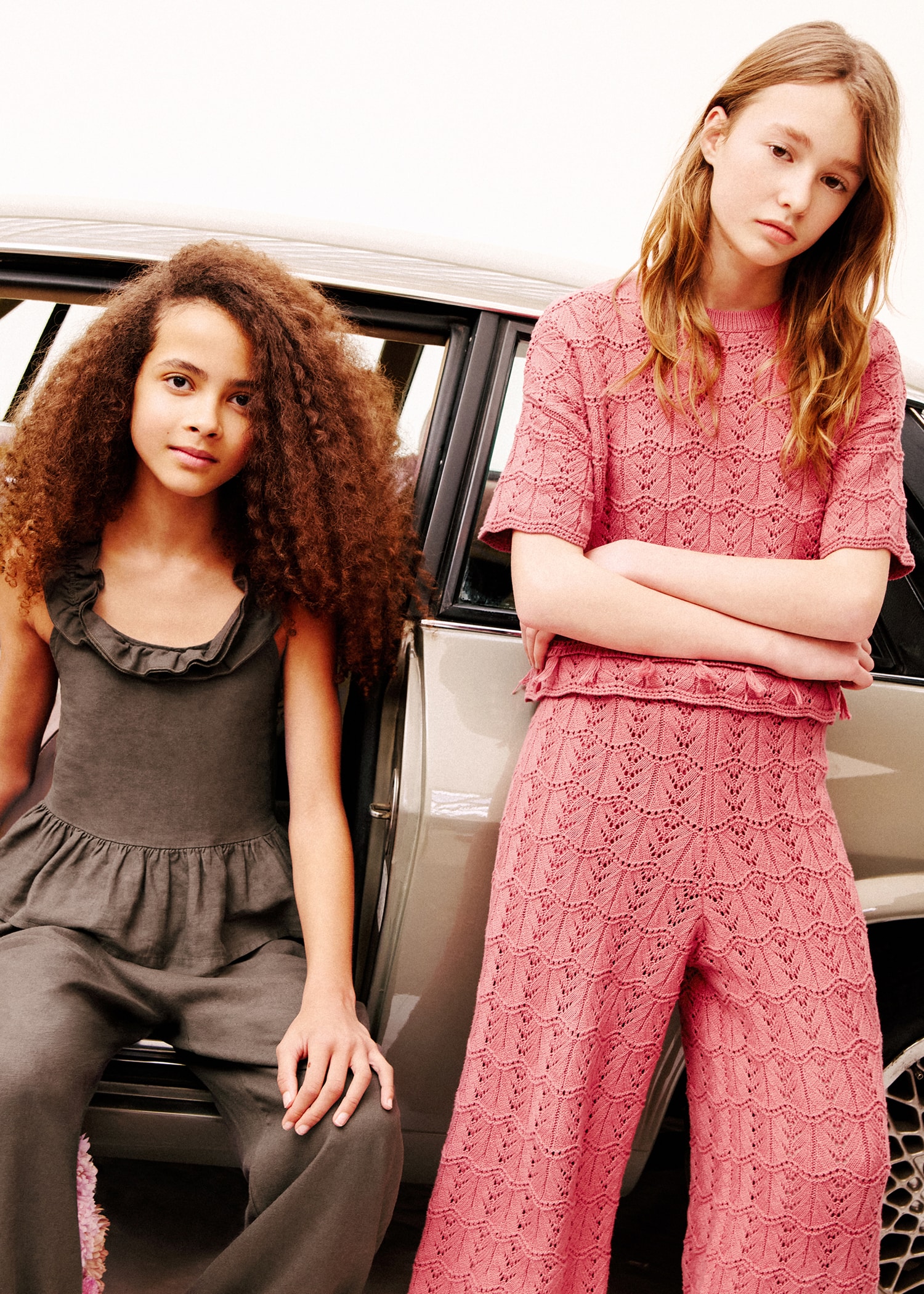 Openwork short-sleeved sweater - General plane