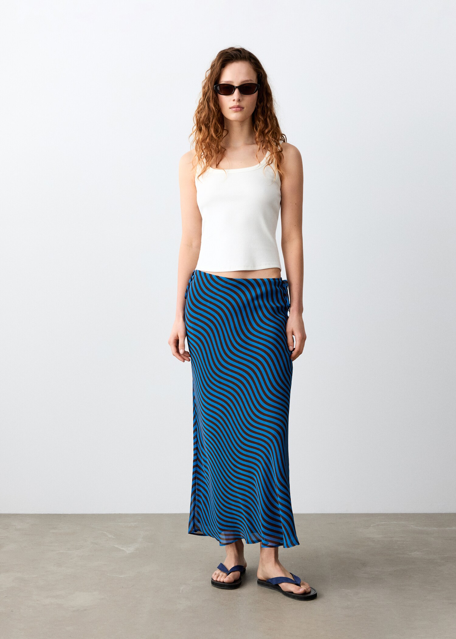 Long zebra skirt - General plane