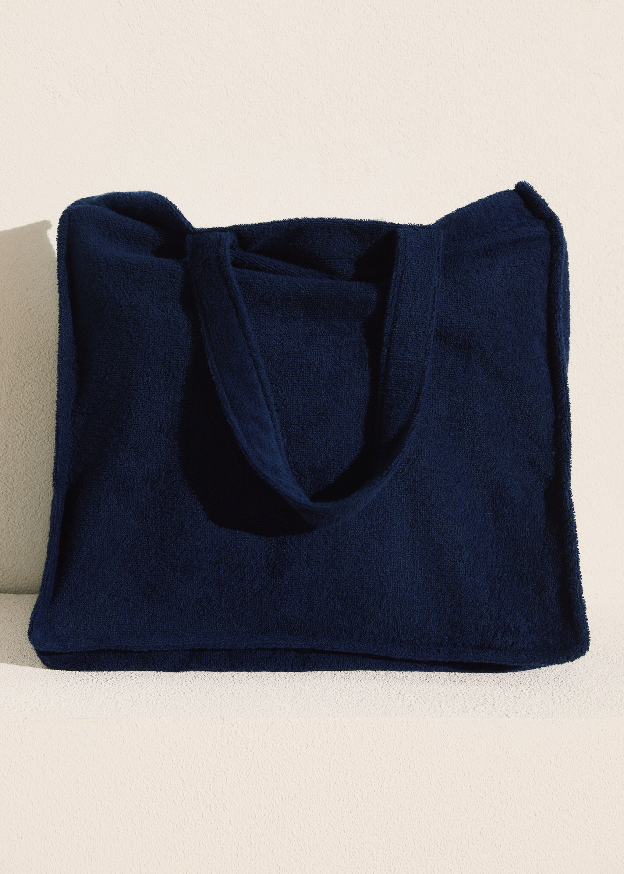 Terry cotton tote bag - General plane, Navy. Ref: 27086357-00.