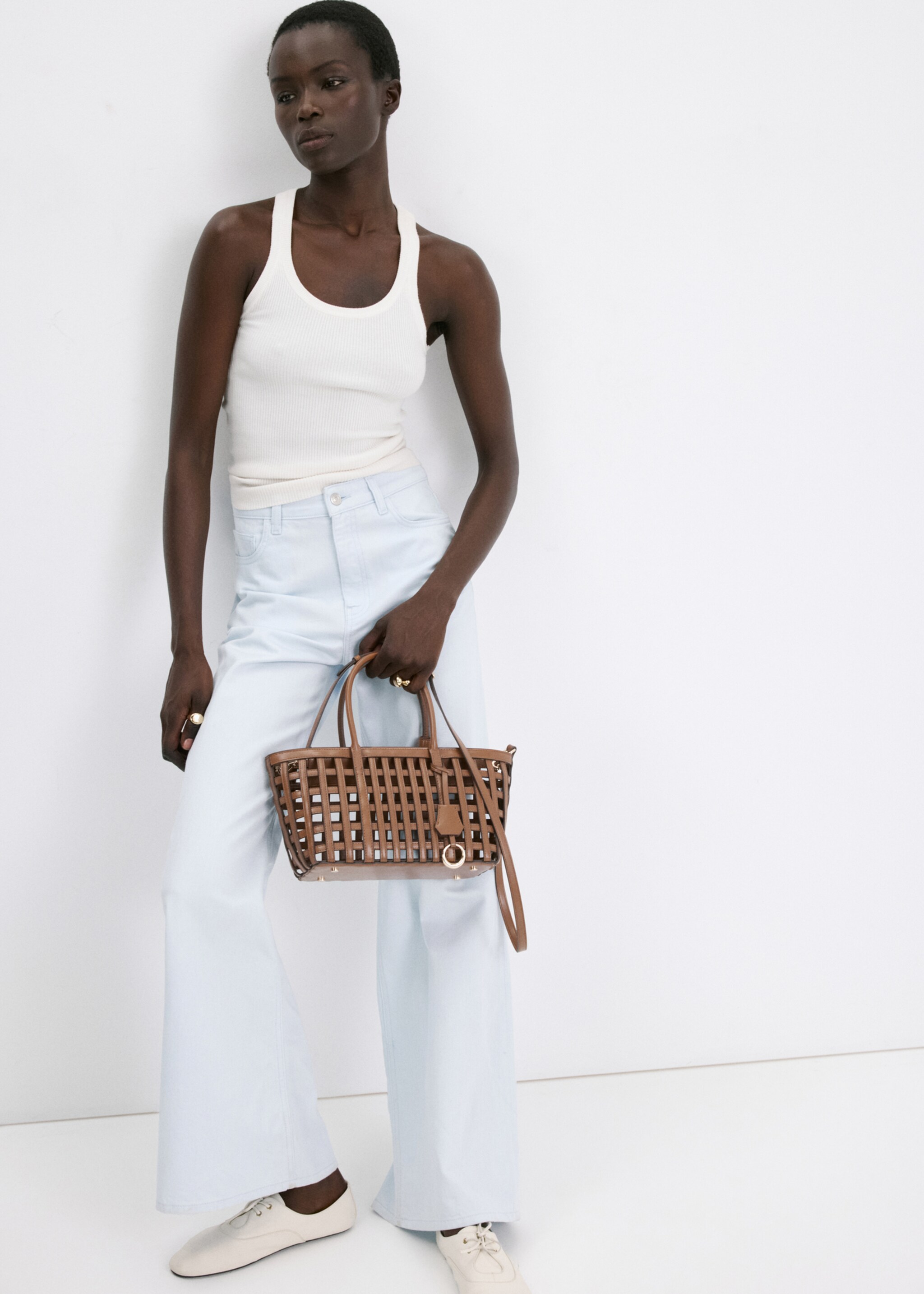 Braided handbag - General plane, Leather. Ref: 27086738-00.