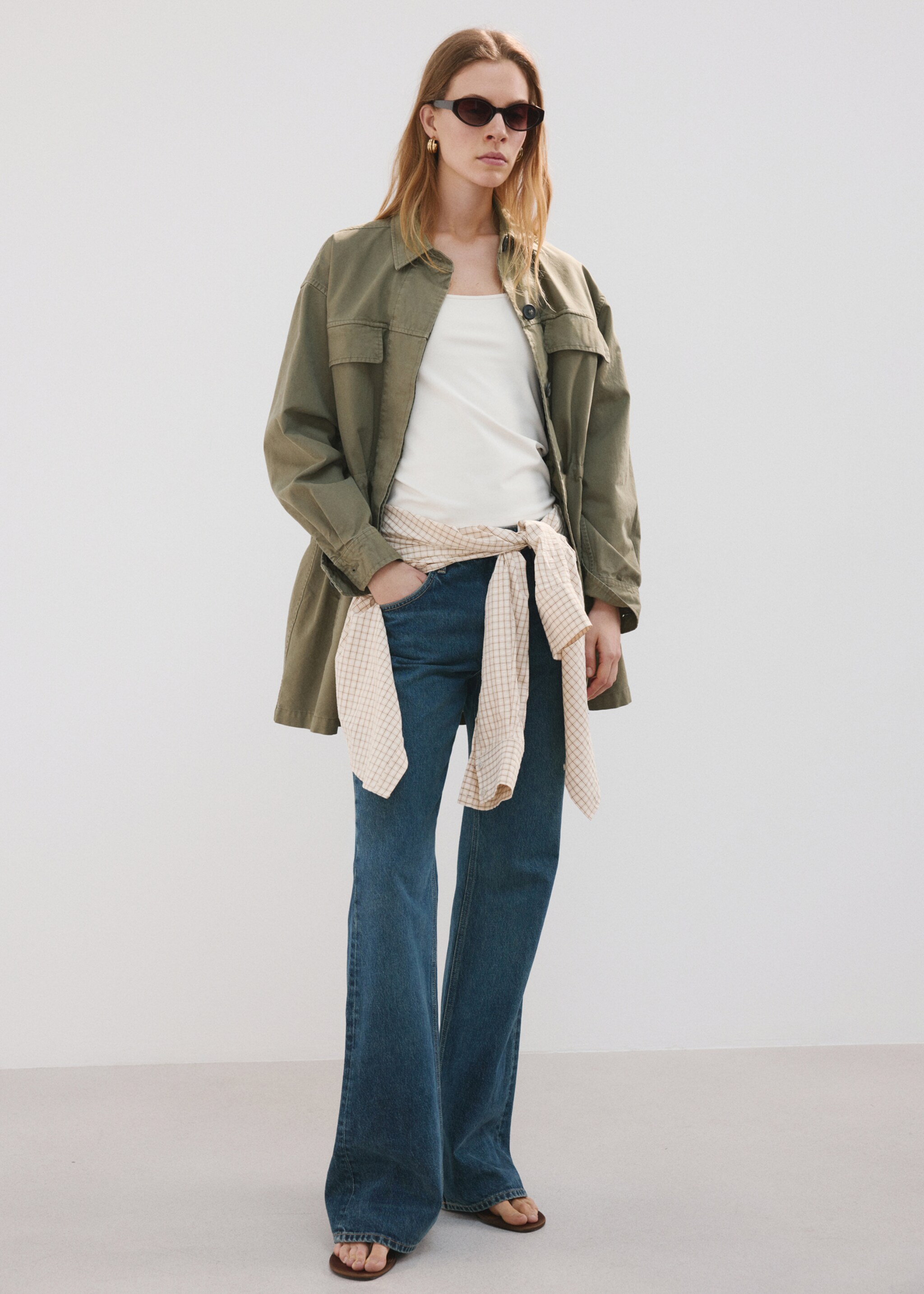 Fitted crop top - General plane, Ecru. Ref: 27087140-00.