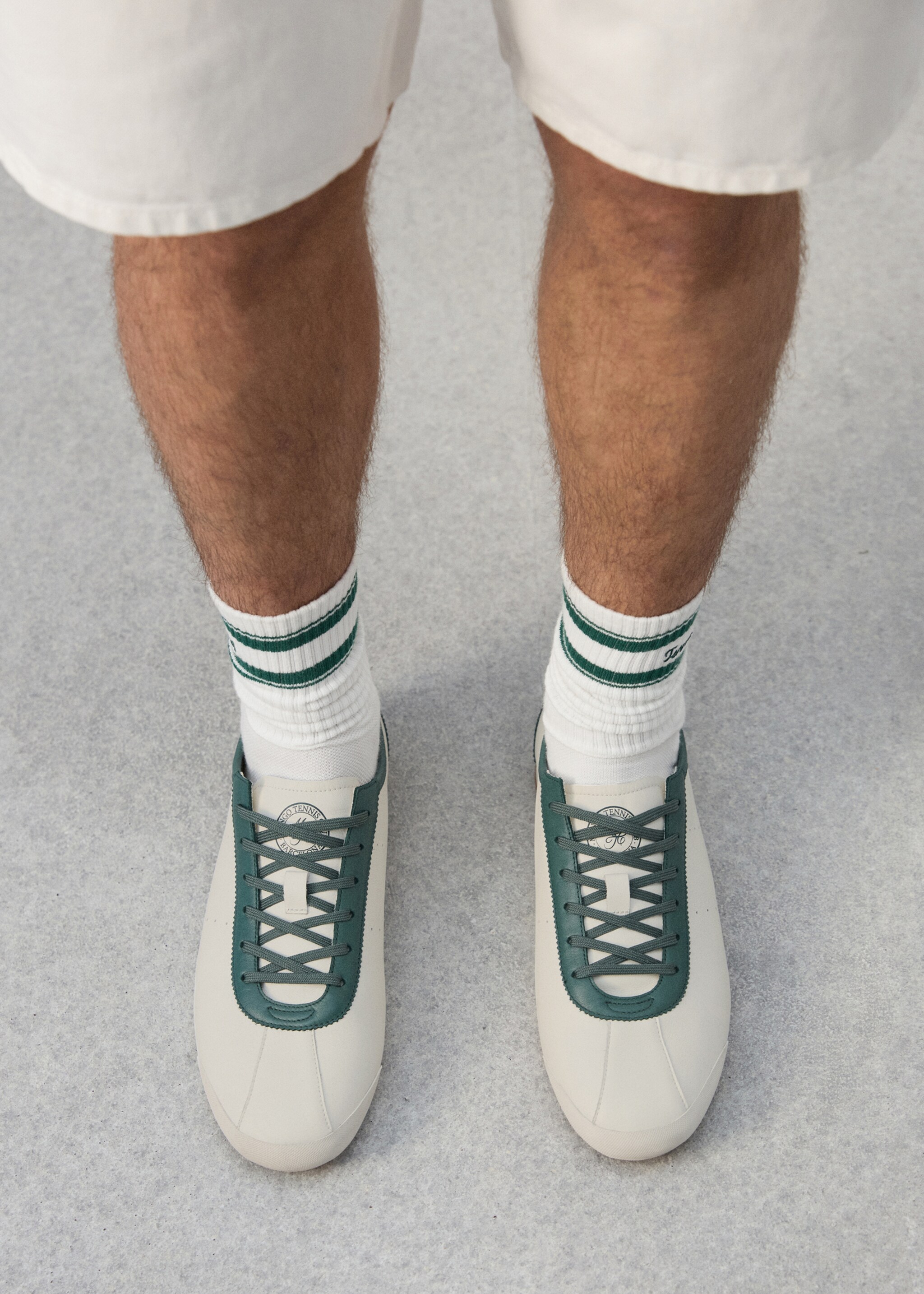 Leather mixed sneakers - General plane, White. Ref: 27087784-00.