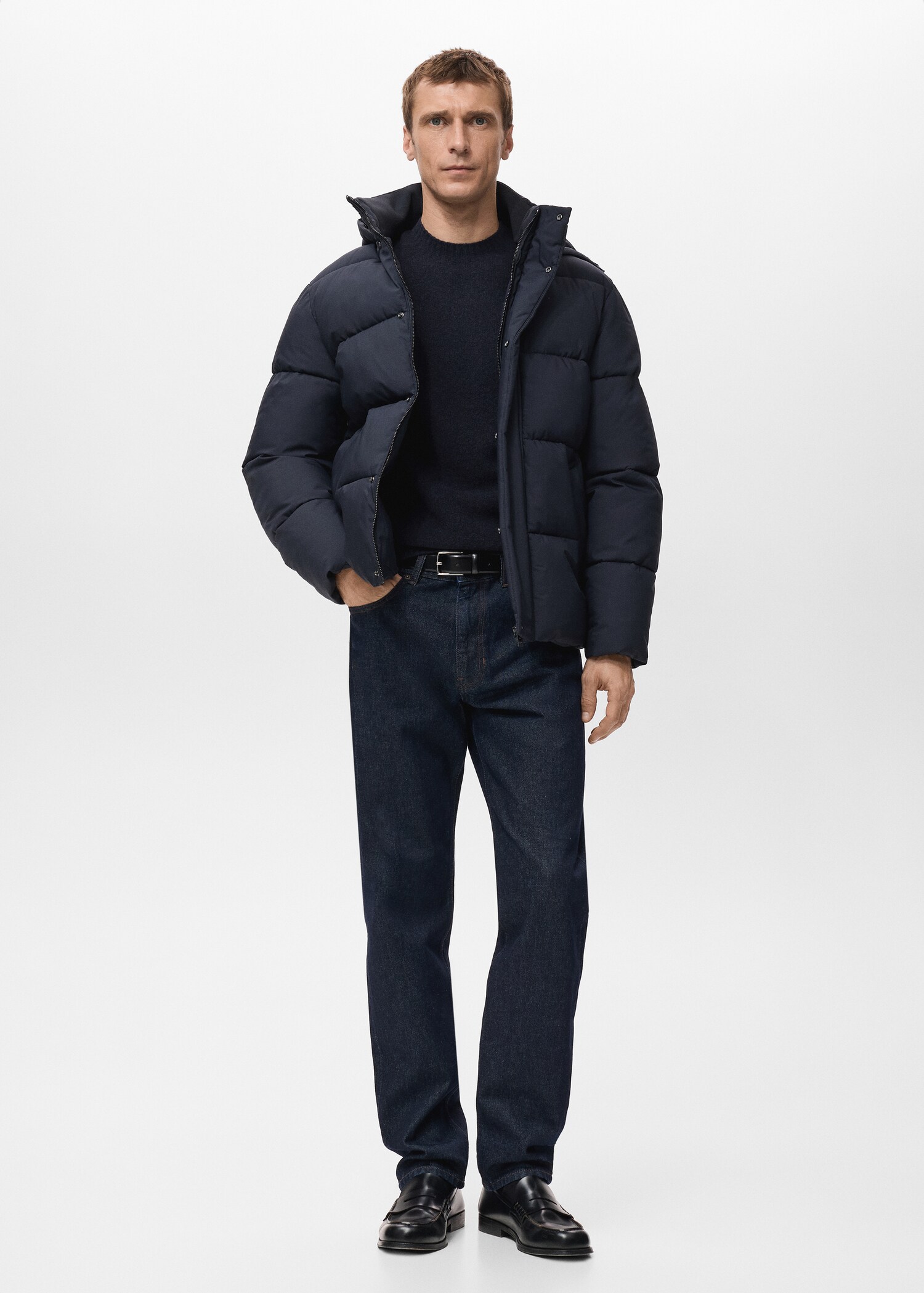 سترة أنوراك قصيرة مبطنة مقاومة للماء - رؤية عامة