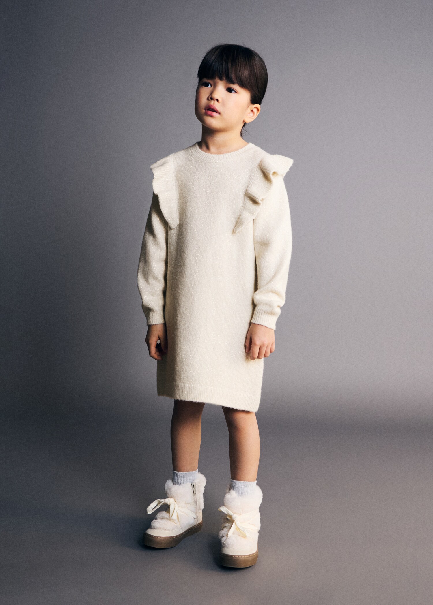 Lurex-Kleid mit Volants - Allgemeine Ansicht