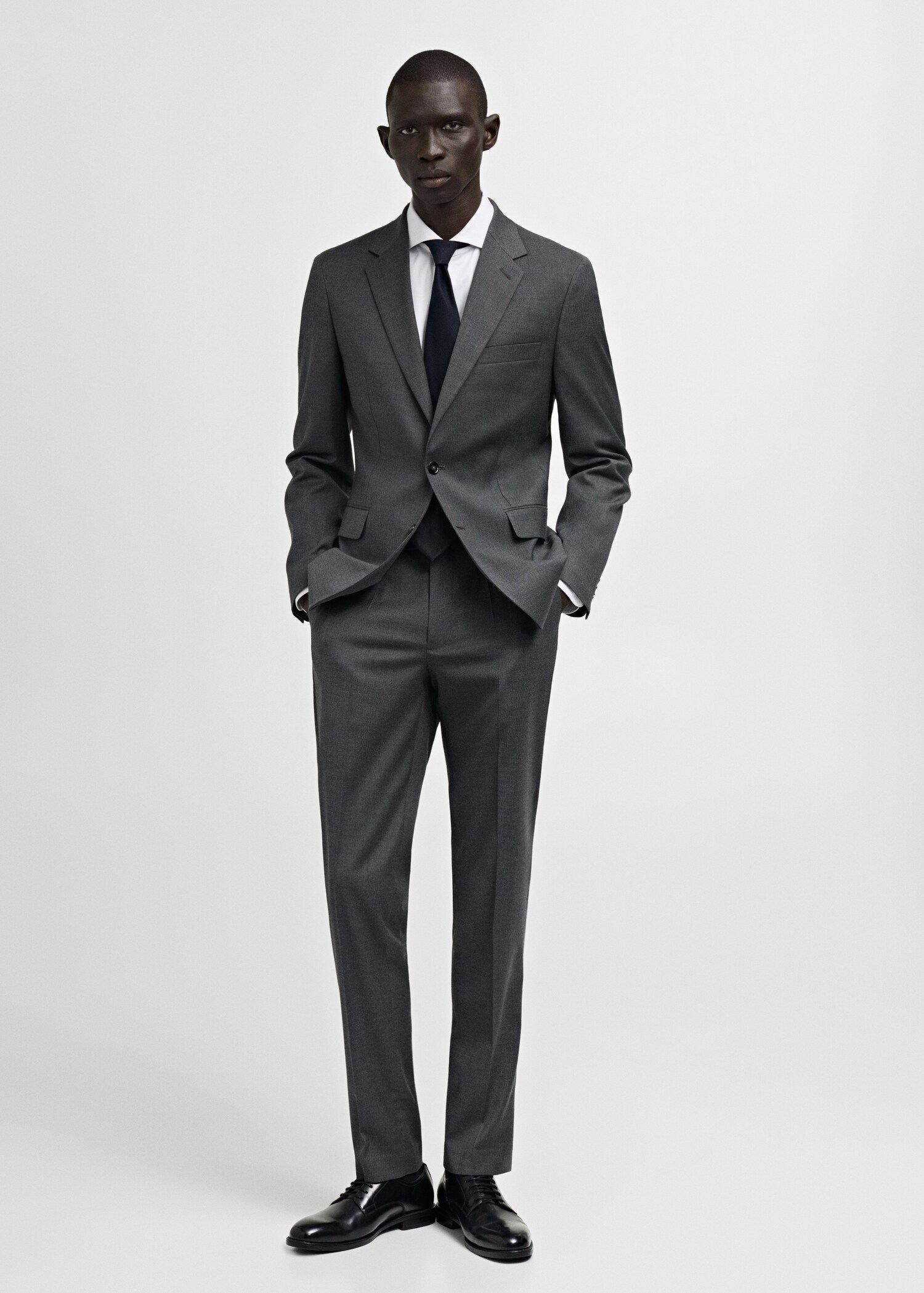 Milan slim-fit suit jacket - General plane