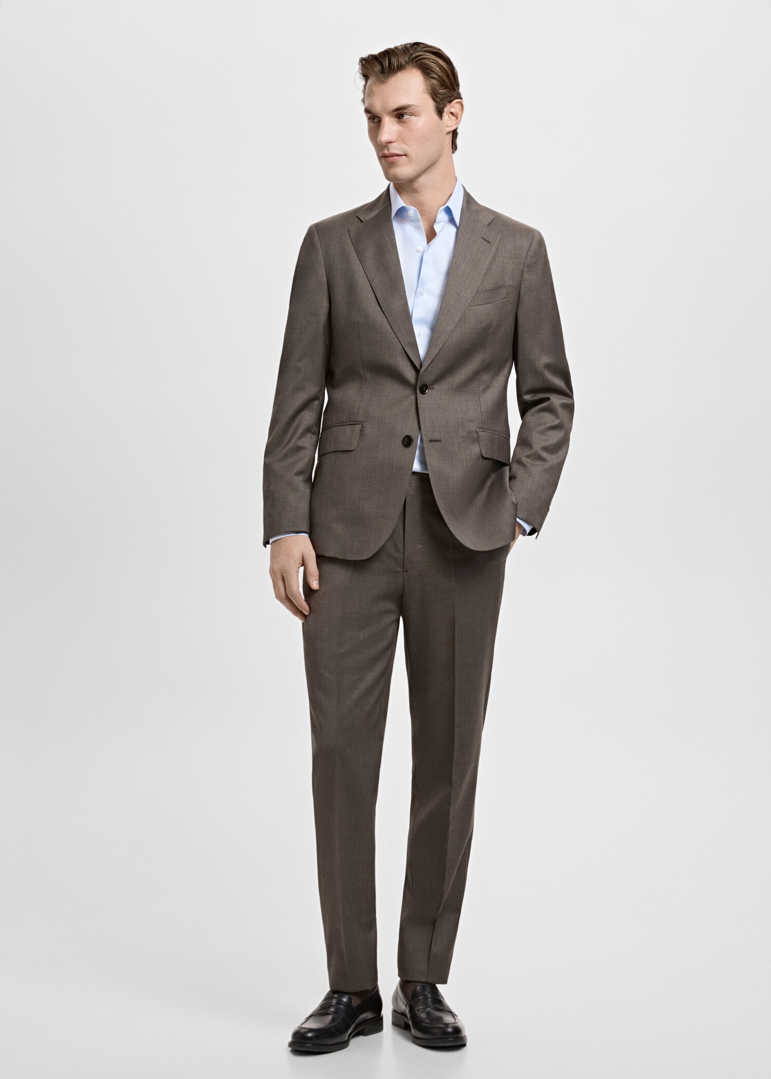 Slim fit cotton suit shirt - General plane