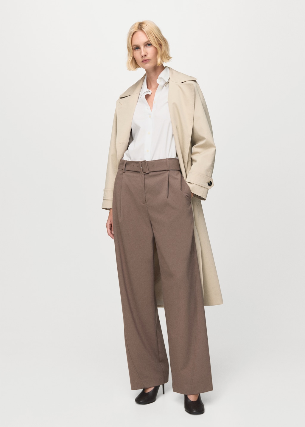 Cotton and lyocell blend straight shirt - image 2