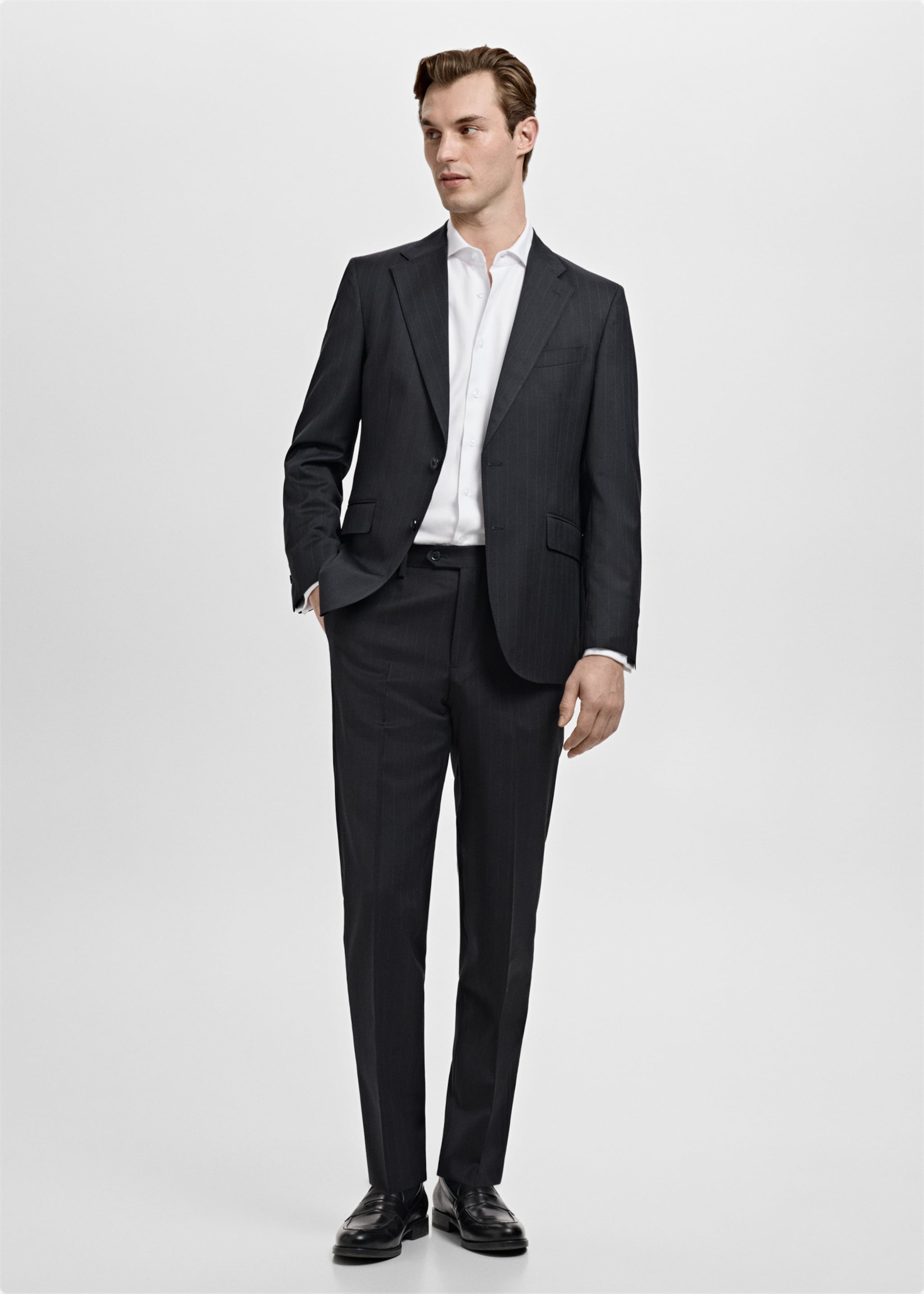 Regular fit cotton suit shirt - General plane, White. Ref: 27091251-00.