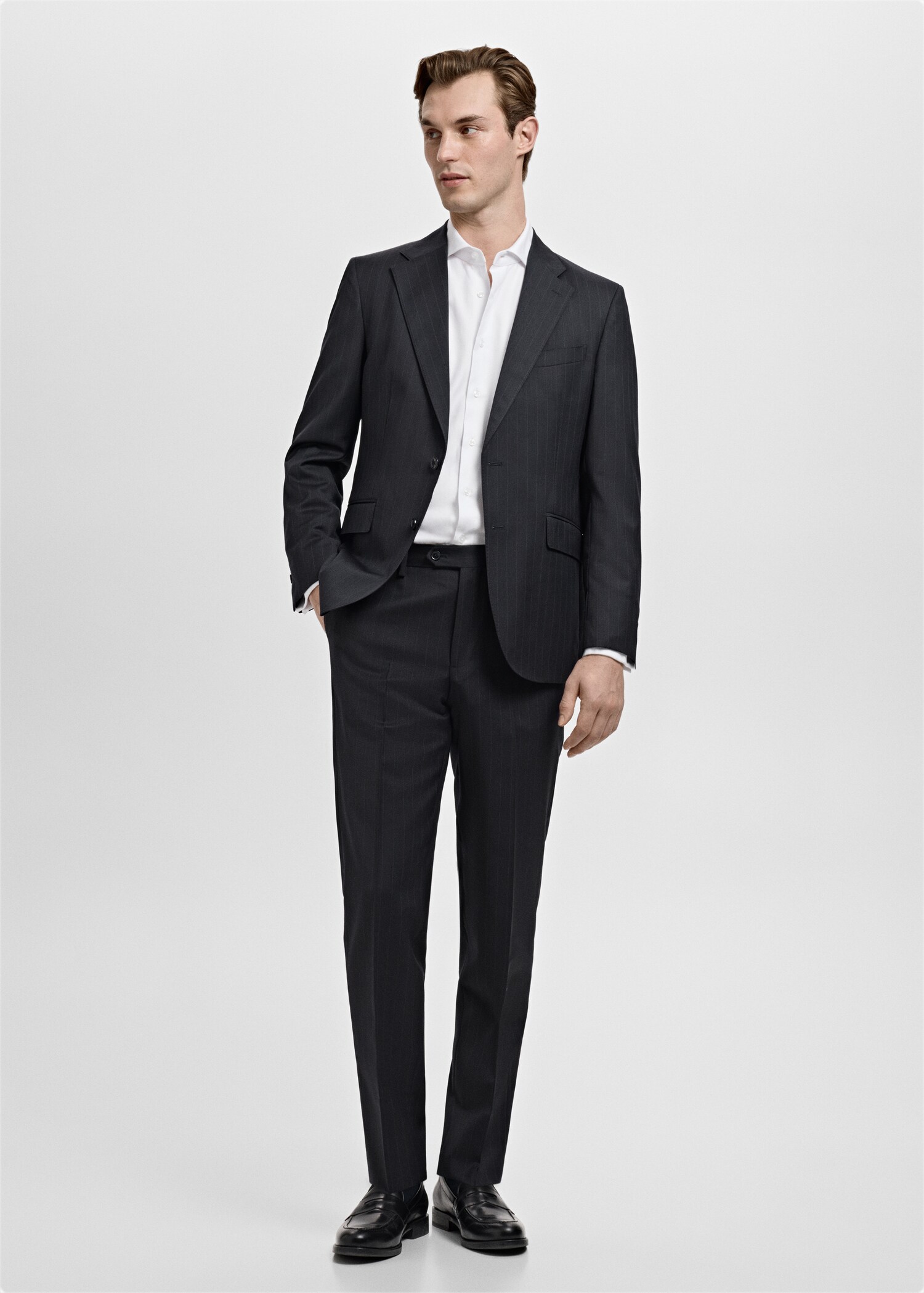 Camisa traje regular fit algodón - Plano general