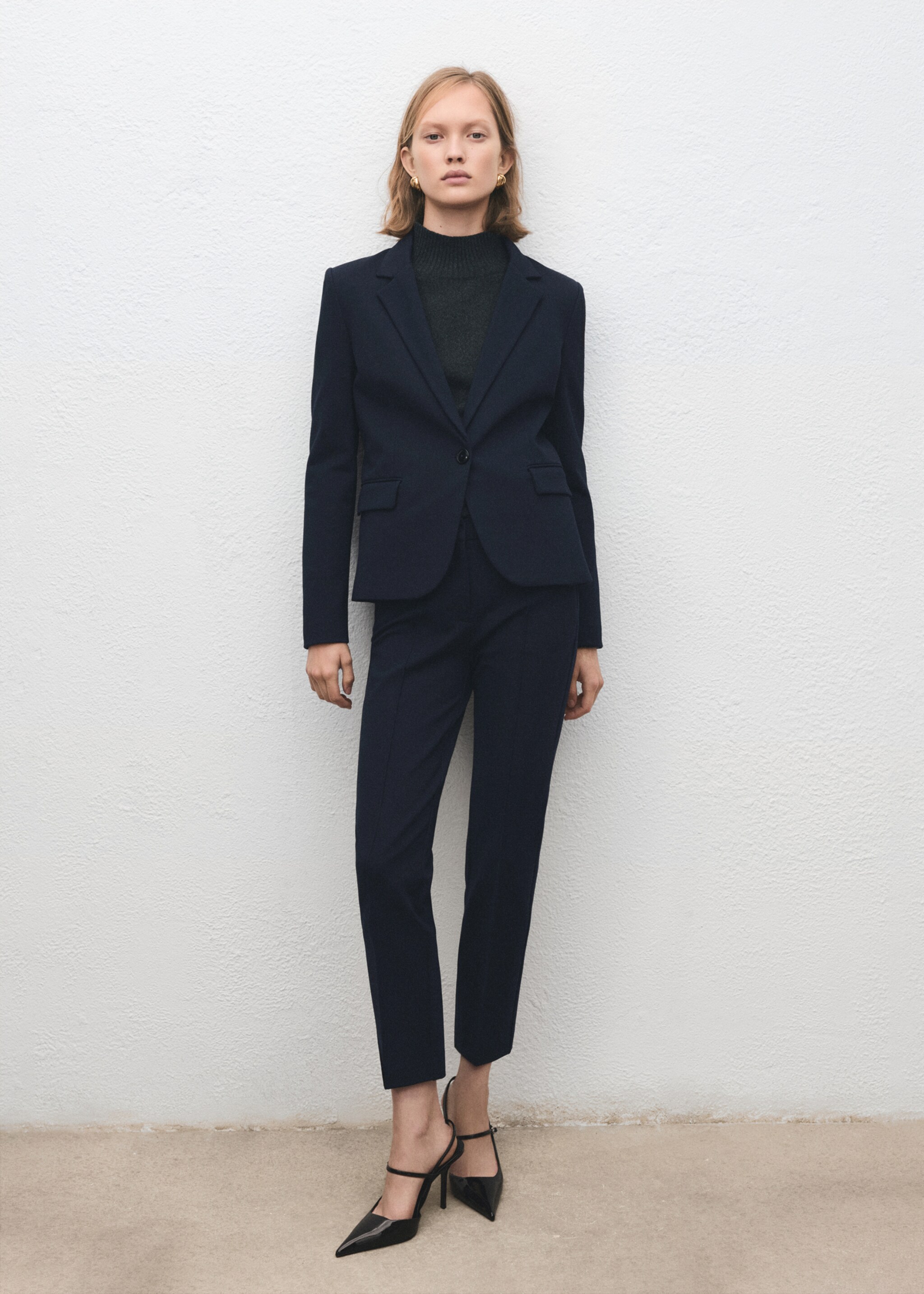 Fitted suit blazer - General plane, Dark Navy. Ref: 27091285-00.